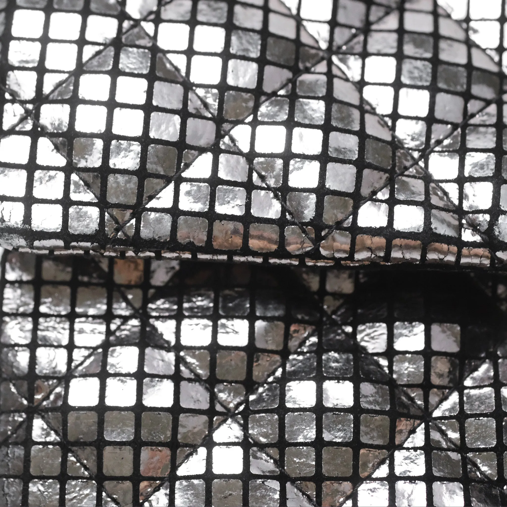 Chanel Mirror Reissue 2.55 Quilted Silver Suede Calfskin Gun Metal Hardware
