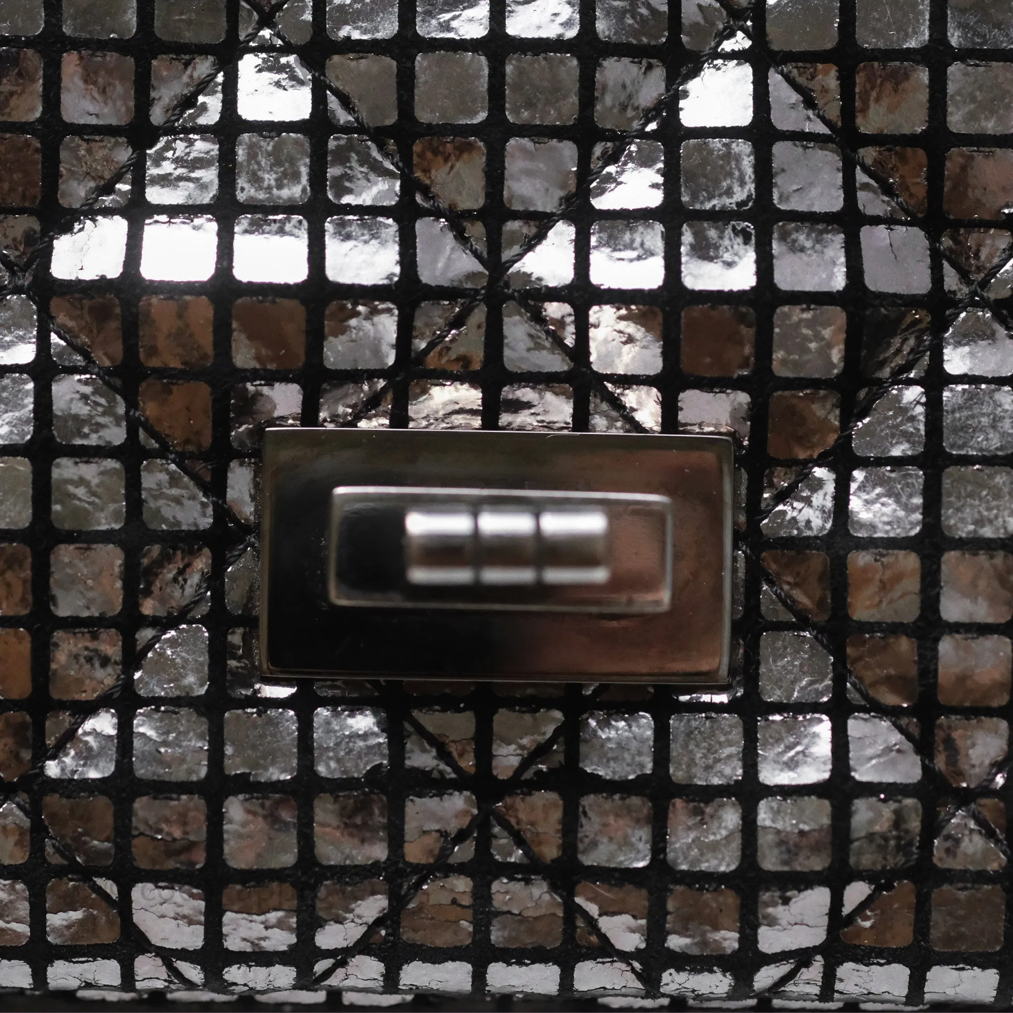 Chanel Mirror Reissue 2.55 Quilted Silver Suede Calfskin Gun Metal Hardware