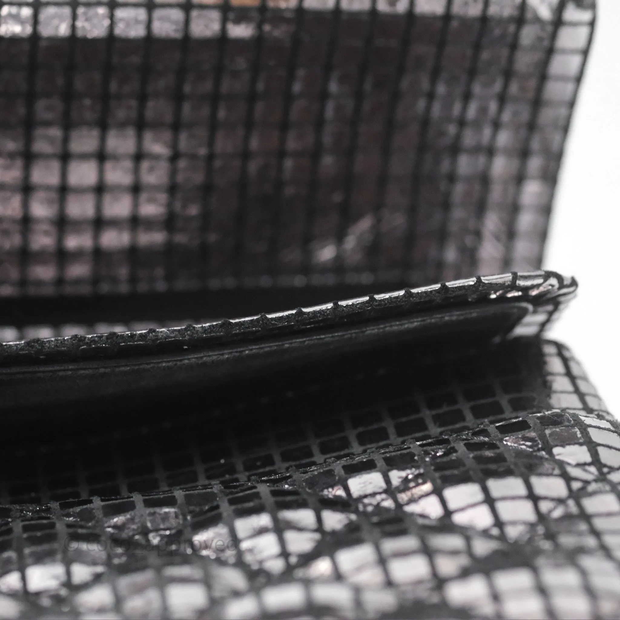 Chanel Mirror Reissue 2.55 Quilted Silver Suede Calfskin Gun Metal Hardware