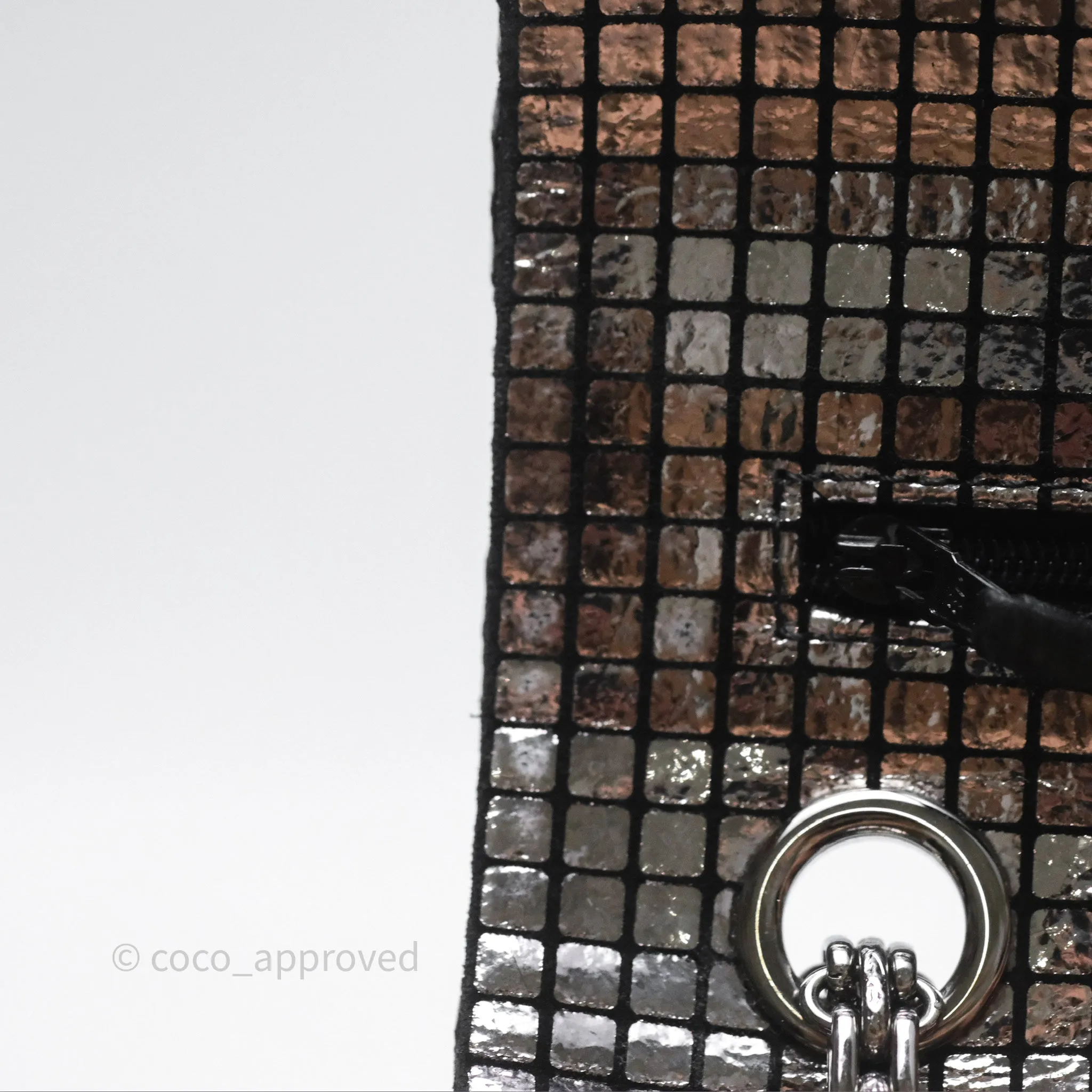 Chanel Mirror Reissue 2.55 Quilted Silver Suede Calfskin Gun Metal Hardware