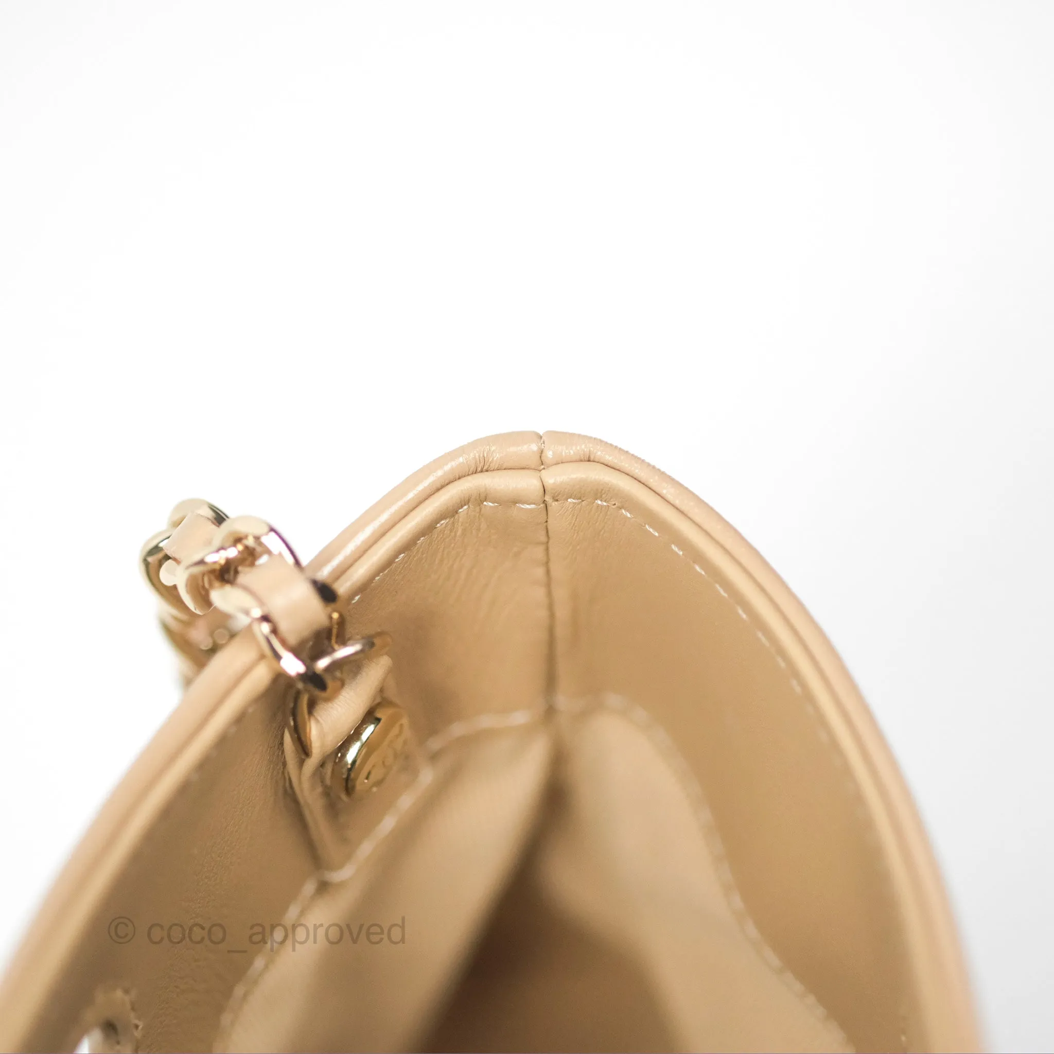 Chanel Nano 31 Beige Shiny Calfskin Gold Hardware