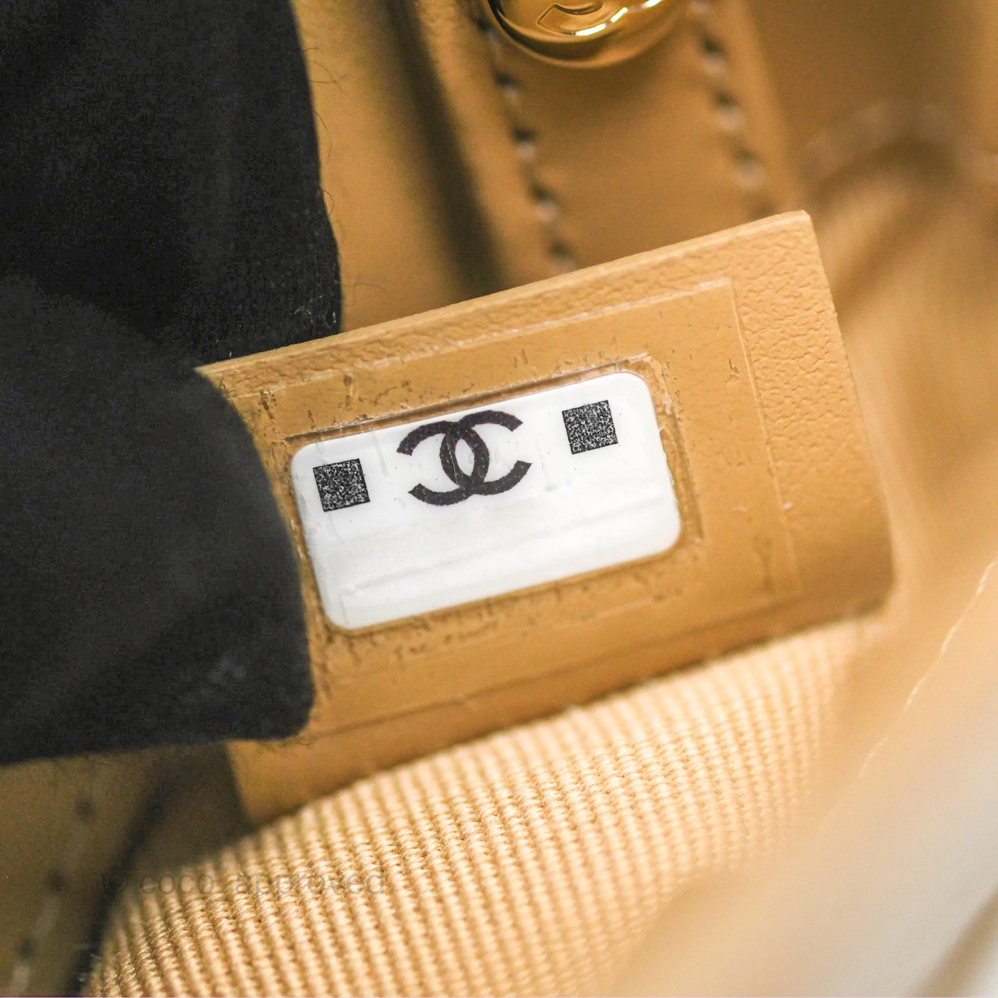 Chanel Nano 31 Beige Shiny Calfskin Gold Hardware