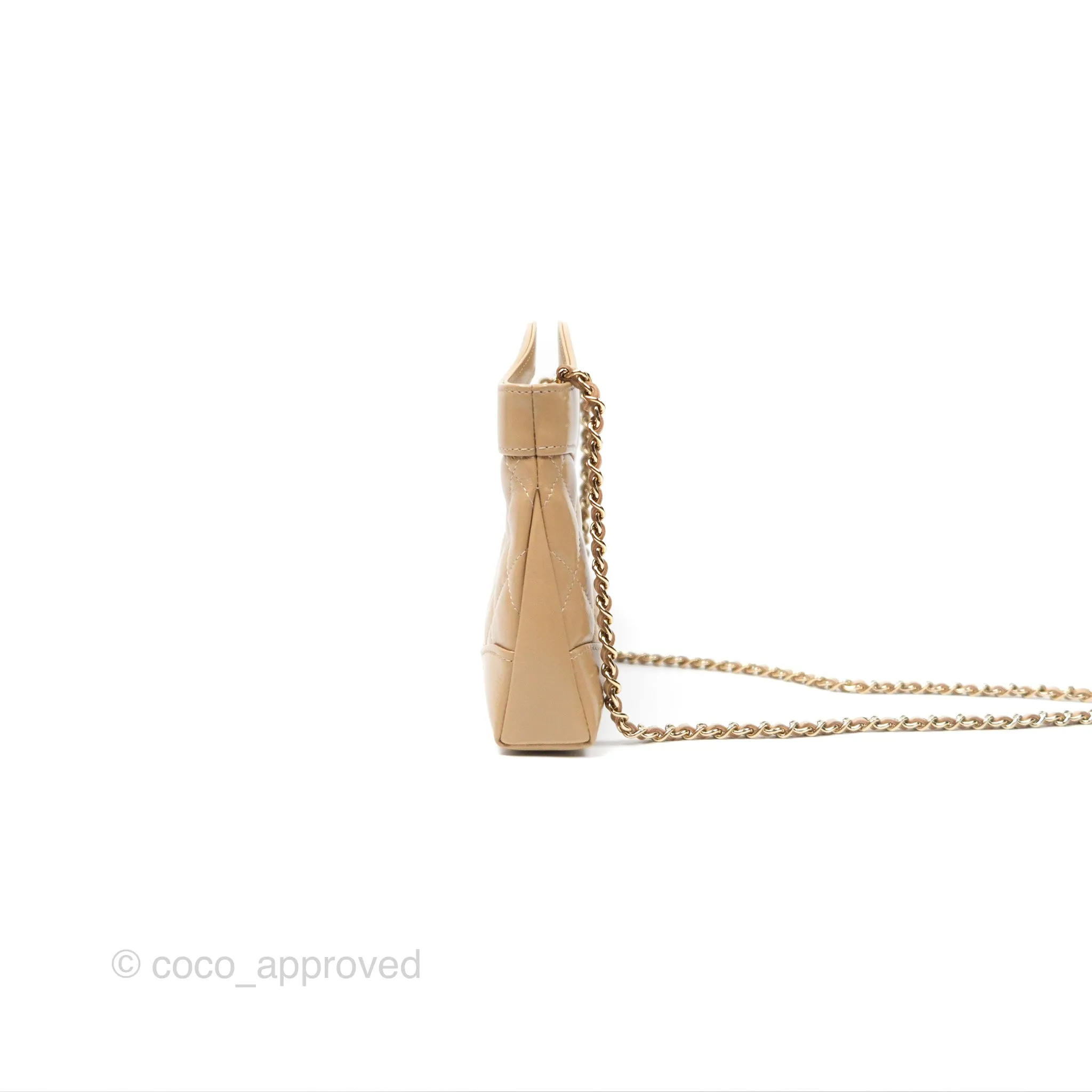 Chanel Nano 31 Beige Shiny Calfskin Gold Hardware