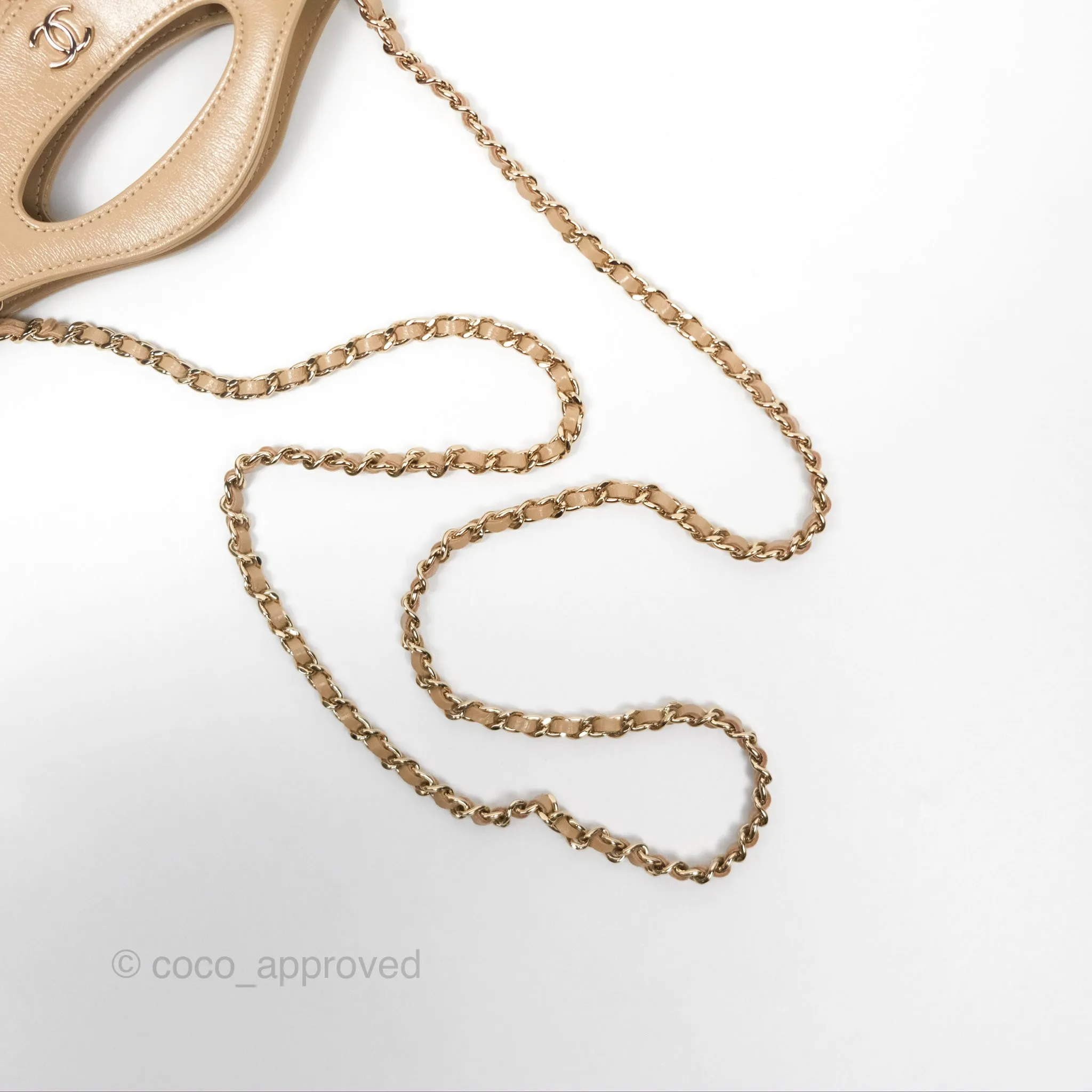Chanel Nano 31 Beige Shiny Calfskin Gold Hardware