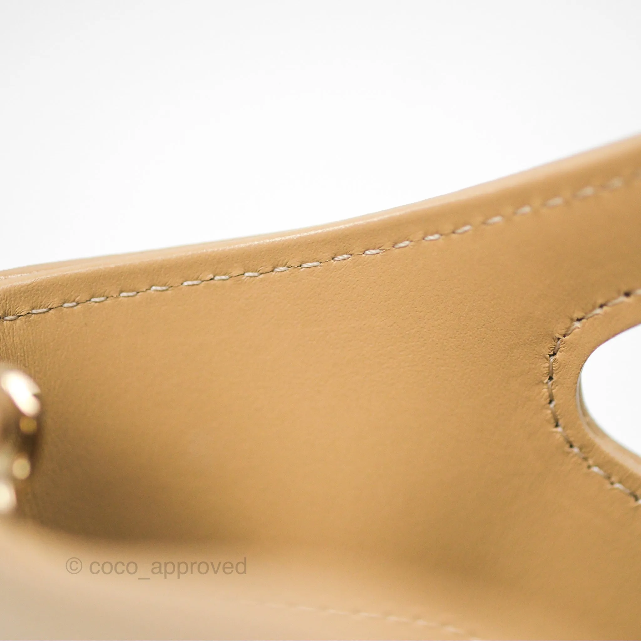 Chanel Nano 31 Beige Shiny Calfskin Gold Hardware