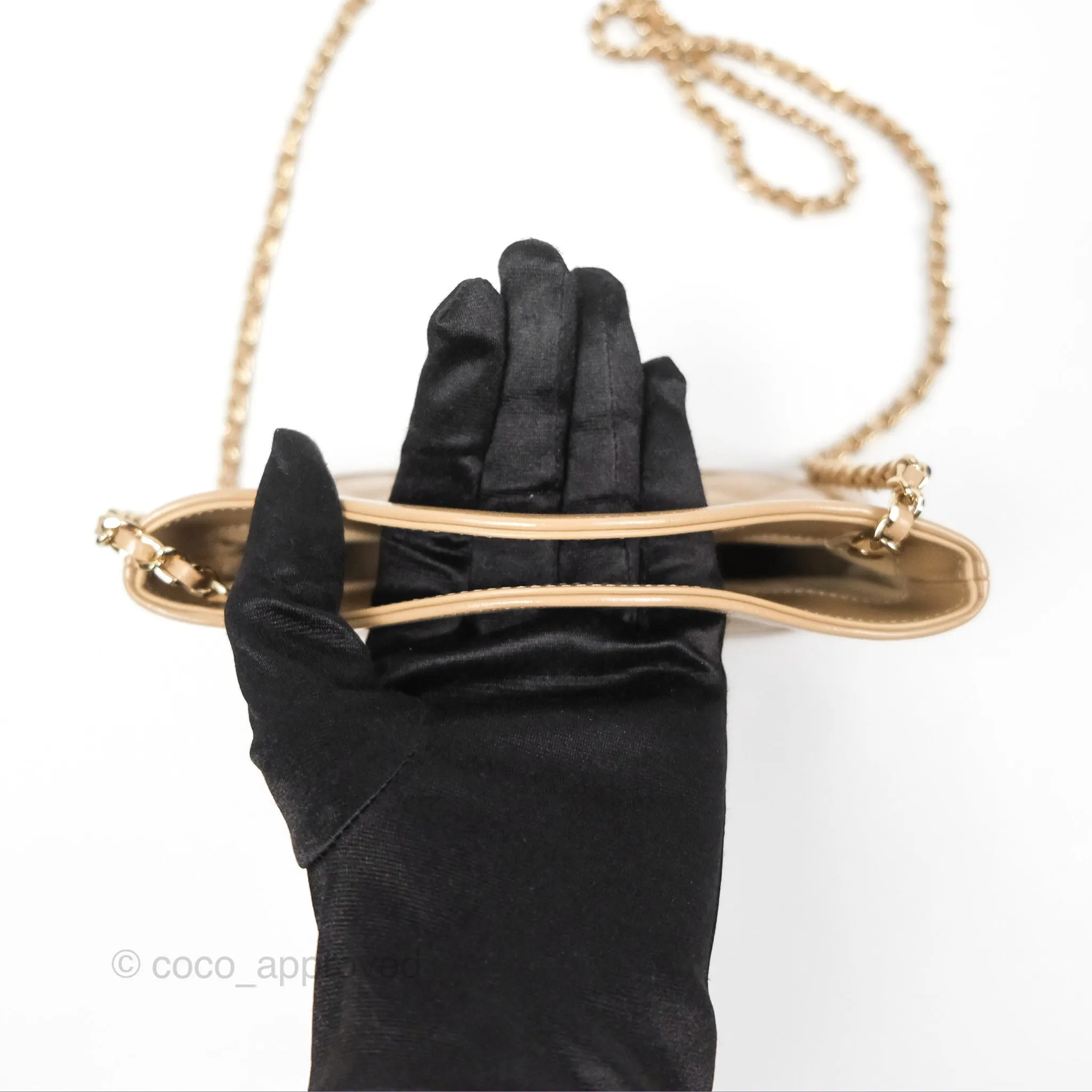 Chanel Nano 31 Beige Shiny Calfskin Gold Hardware