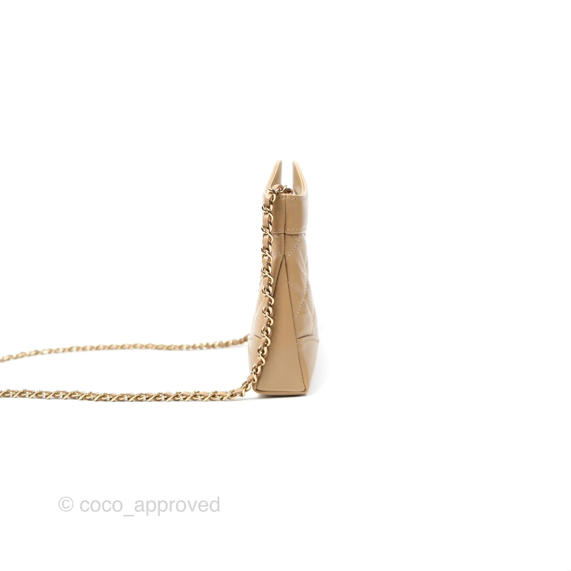 Chanel Nano 31 Beige Shiny Calfskin Gold Hardware