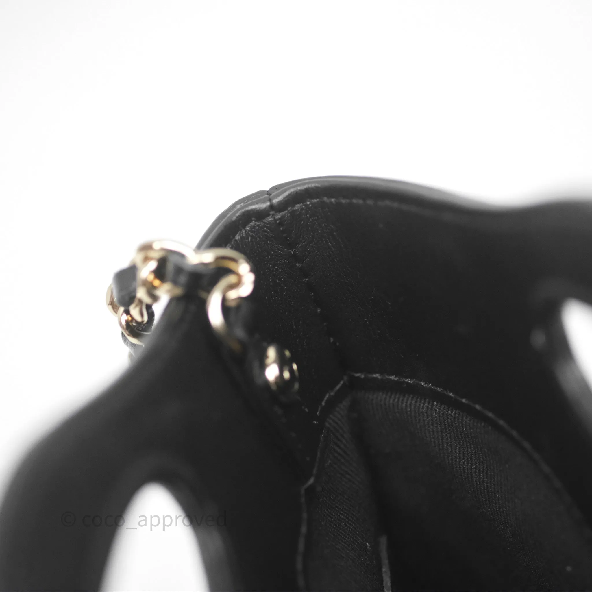 Chanel Nano 31 Black Shiny Calfskin Gold Hardware 24C
