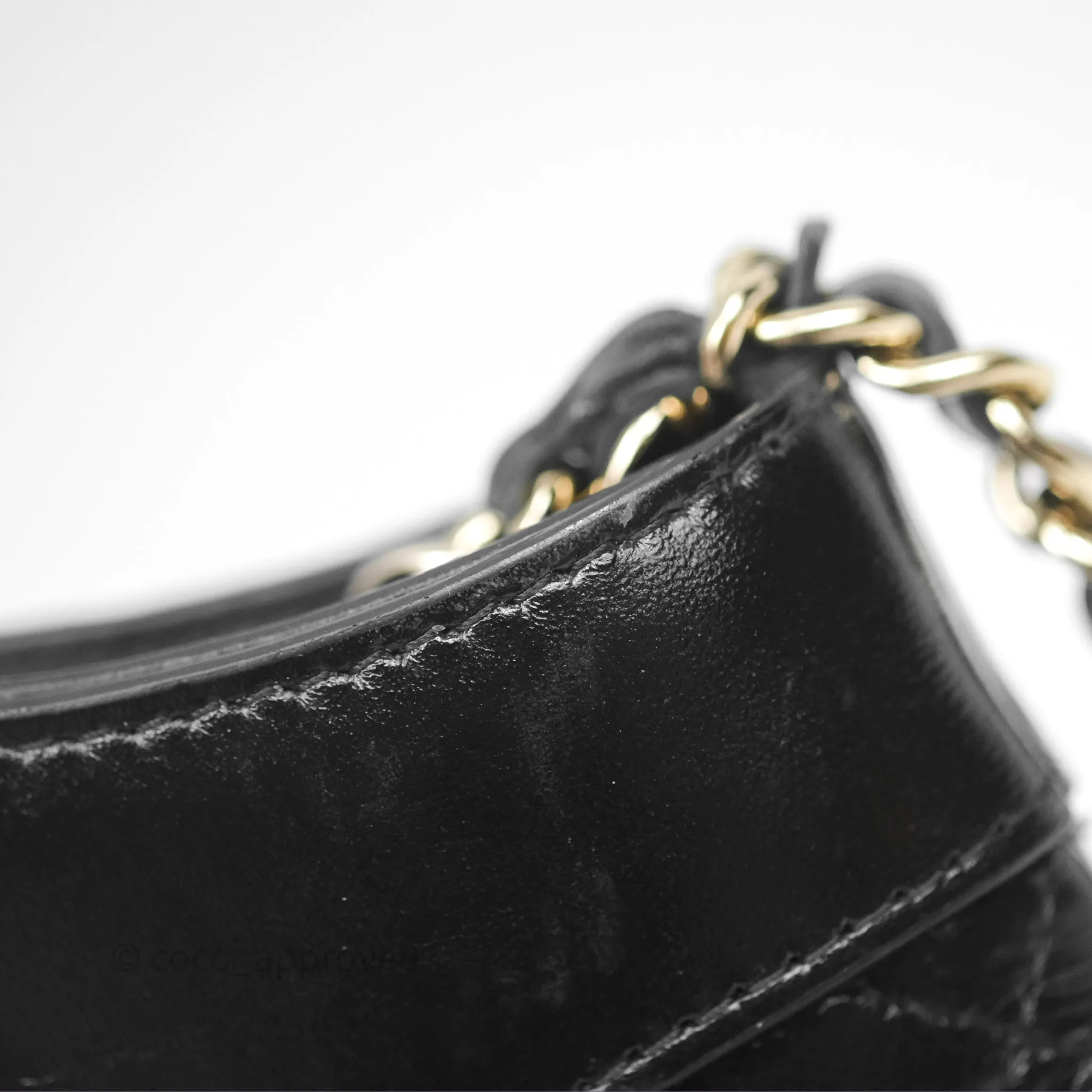 Chanel Nano 31 Black Shiny Calfskin Gold Hardware 24C