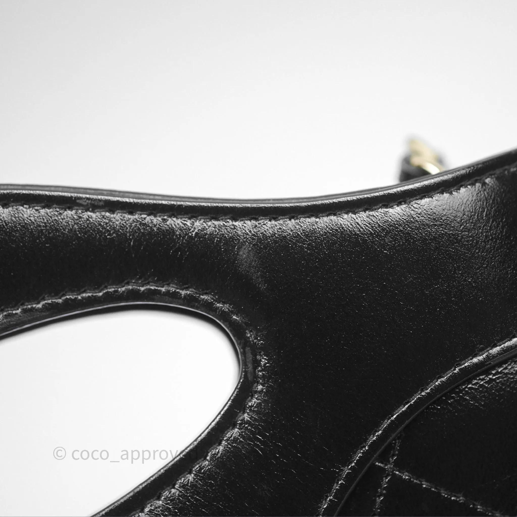 Chanel Nano 31 Black Shiny Calfskin Gold Hardware 24C