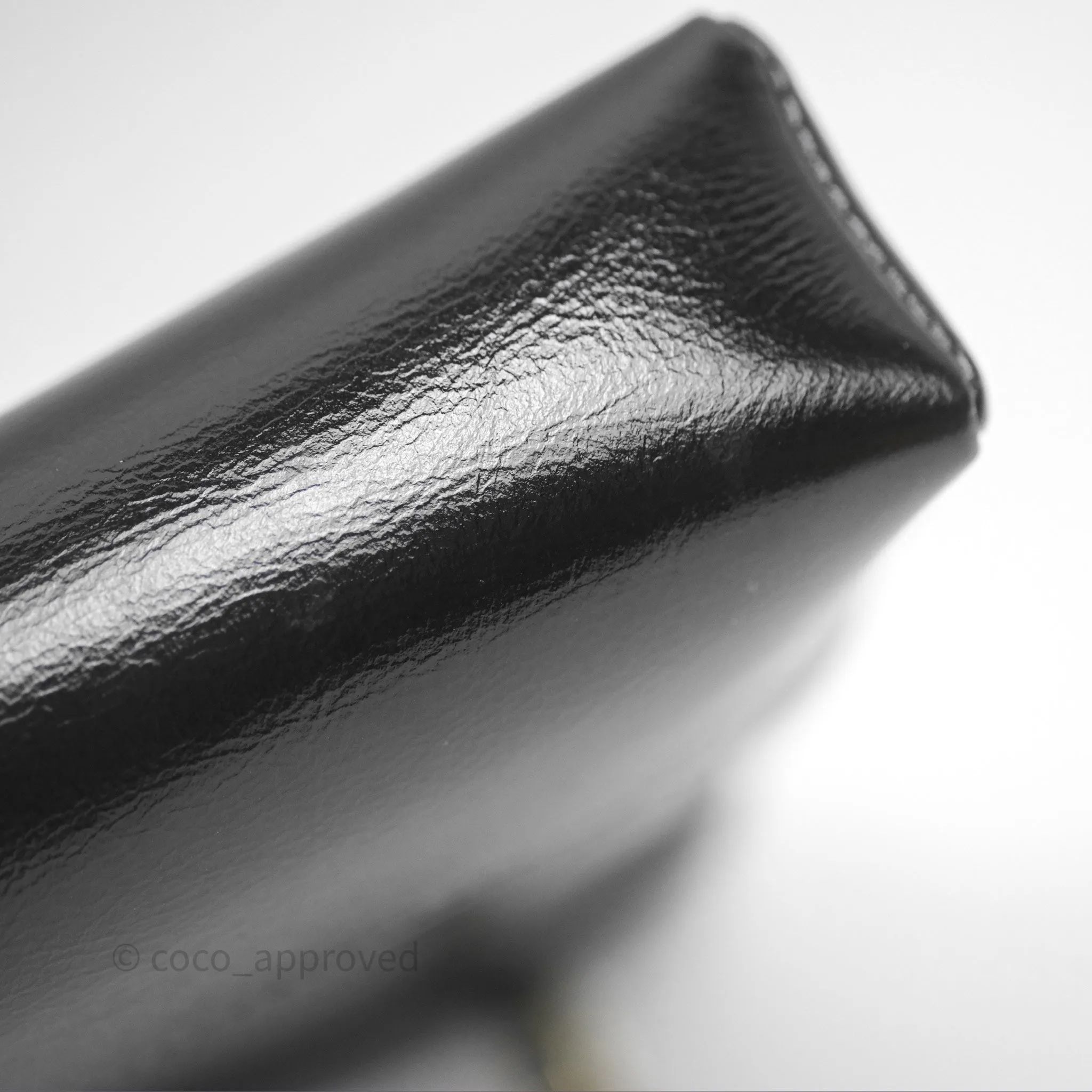 Chanel Nano 31 Black Shiny Calfskin Gold Hardware 24C