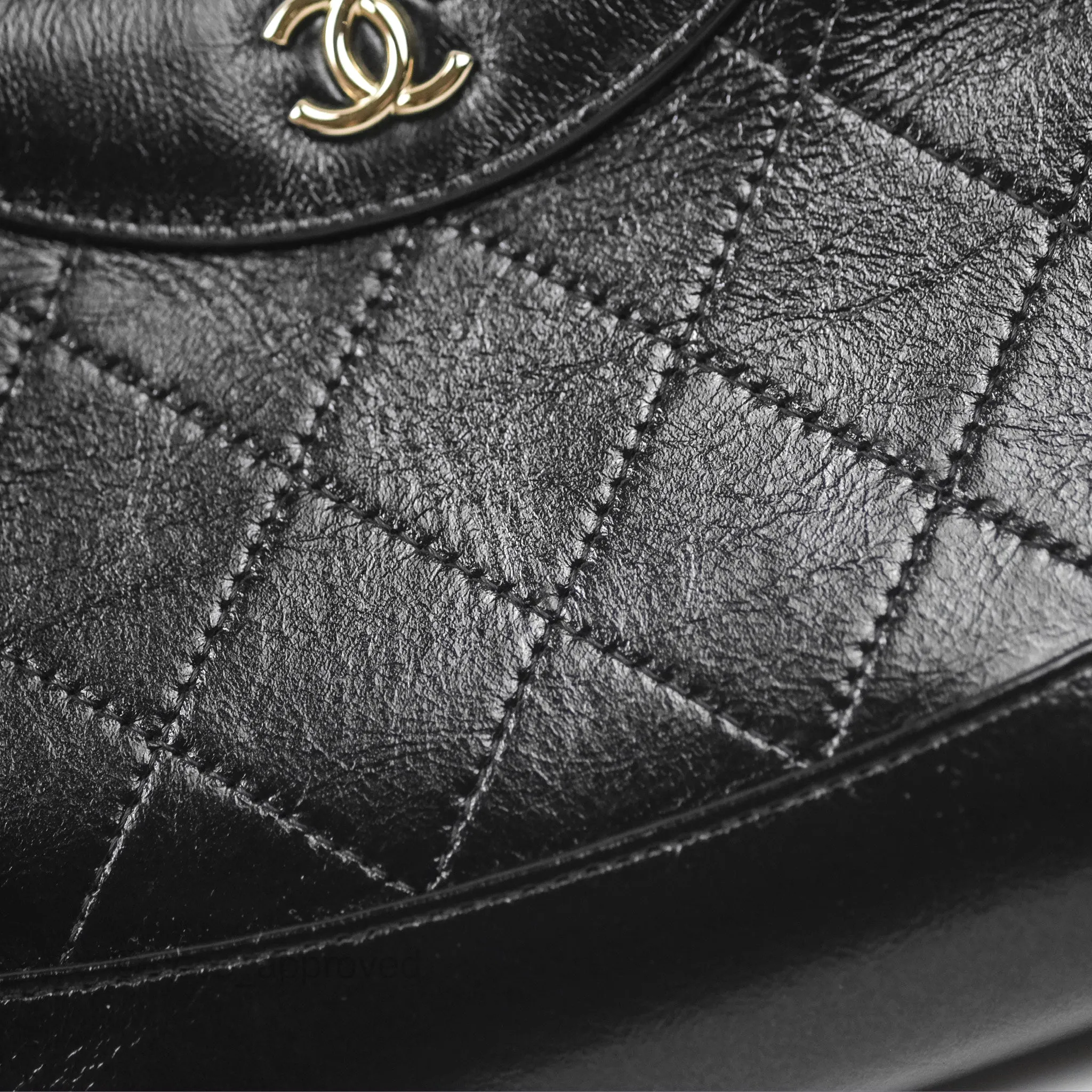 Chanel Nano 31 Black Shiny Calfskin Gold Hardware 24C