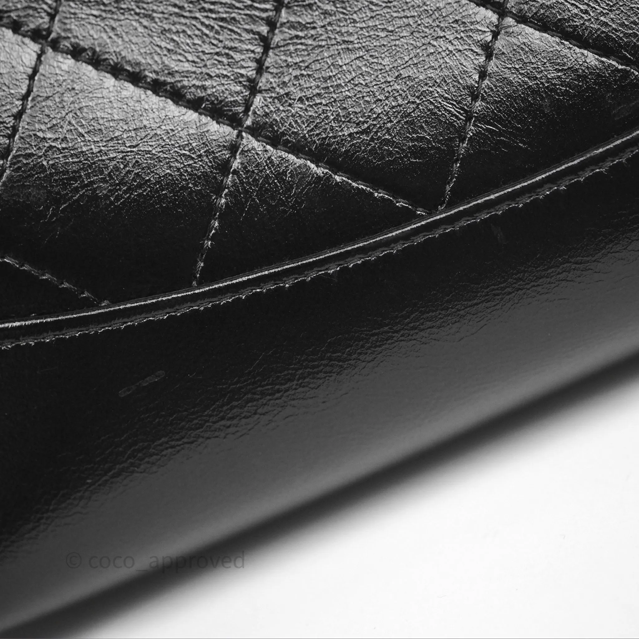 Chanel Nano 31 Black Shiny Calfskin Gold Hardware 24C