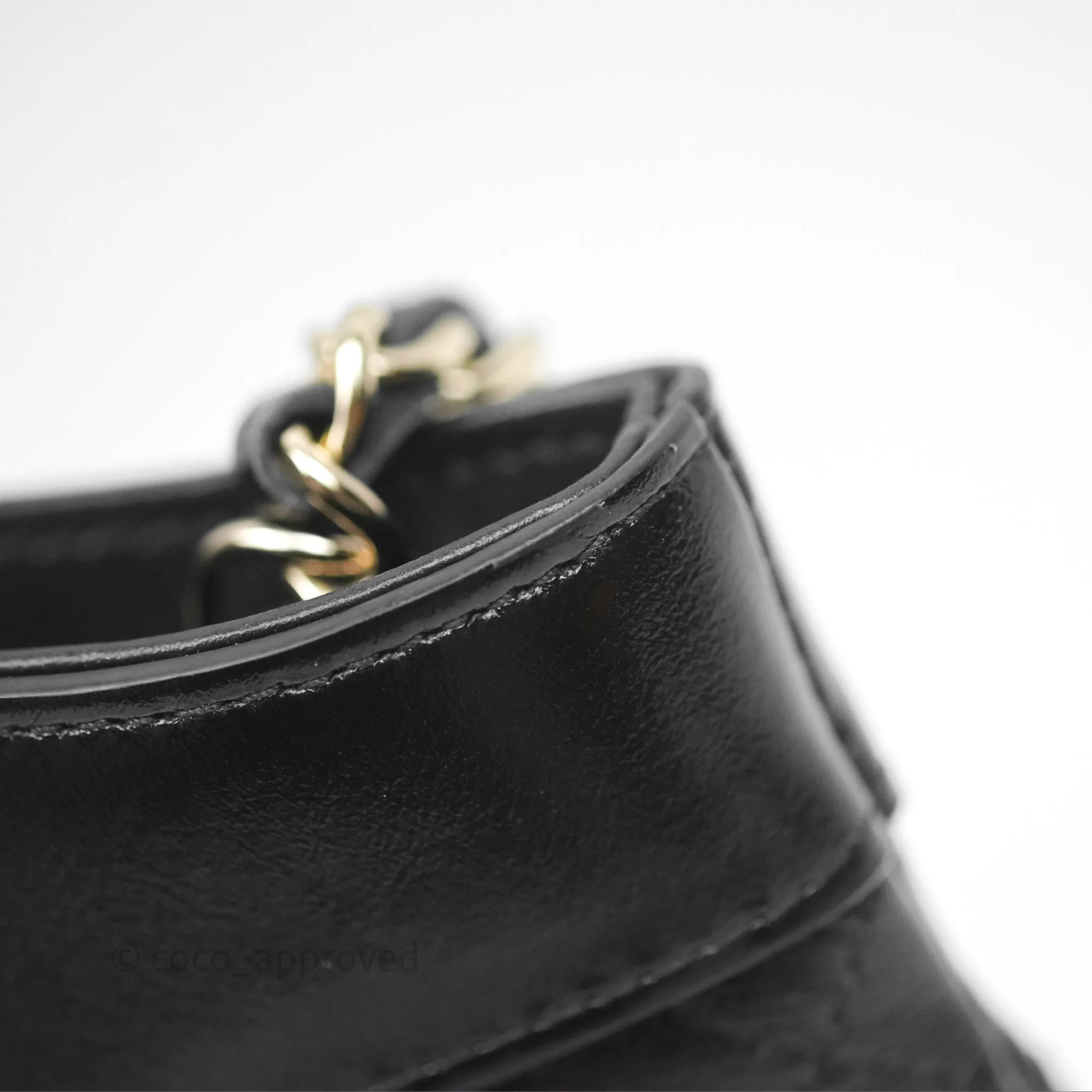 Chanel Nano 31 Black Shiny Calfskin Gold Hardware 24C