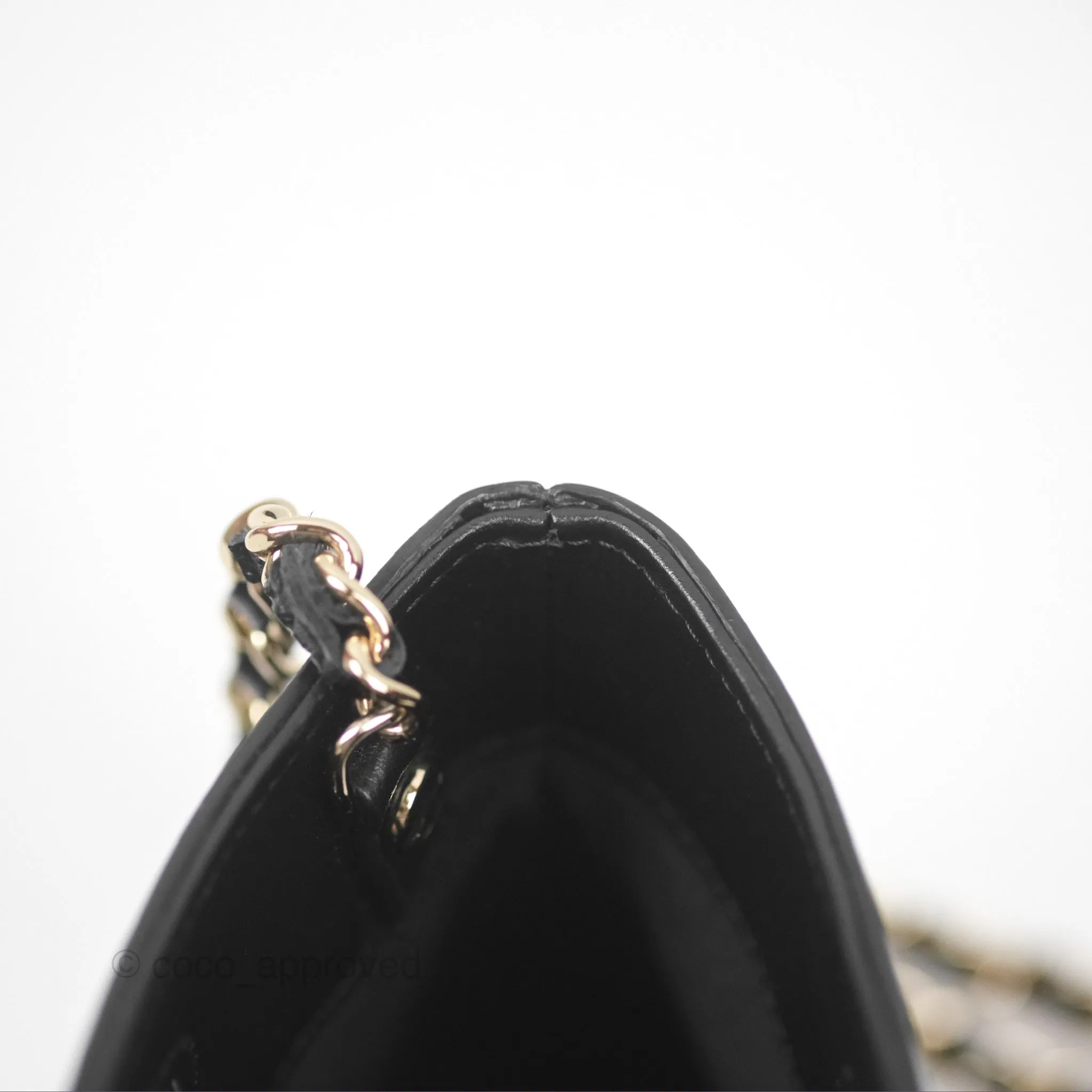 Chanel Nano 31 Black Shiny Calfskin Gold Hardware 24C