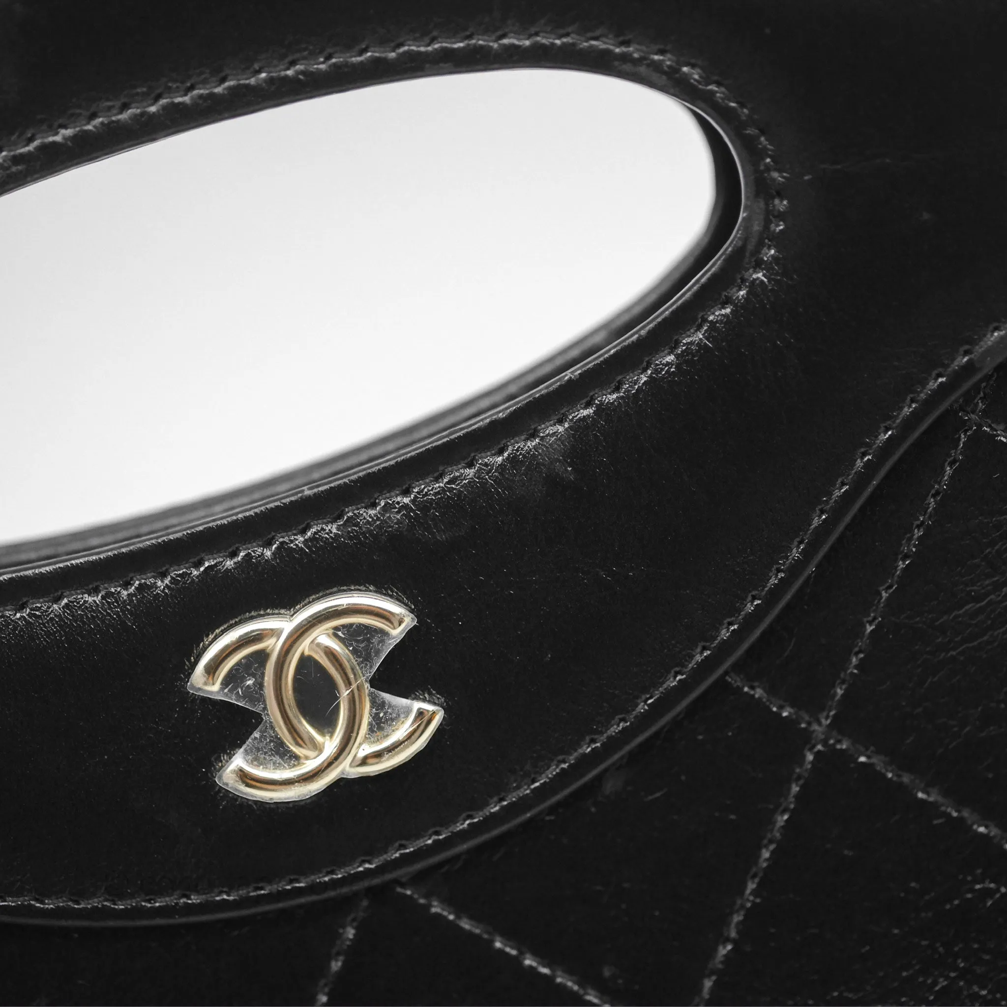 Chanel Nano 31 Black Shiny Calfskin Gold Hardware 24C