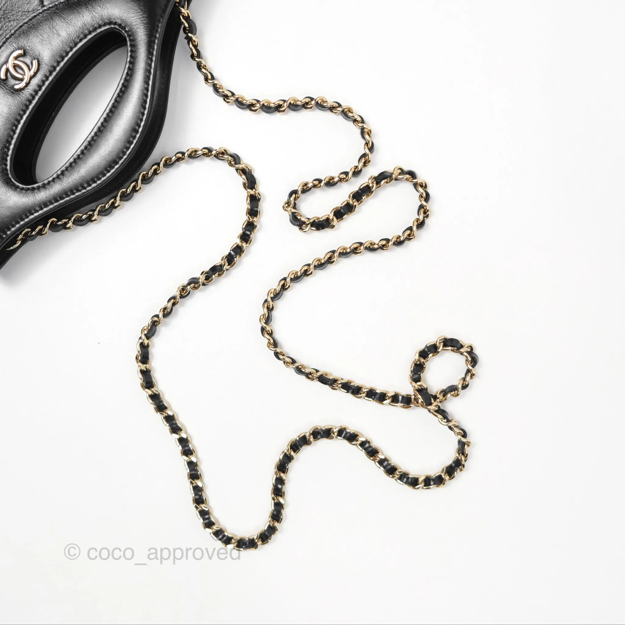 Chanel Nano 31 Black Shiny Calfskin Gold Hardware 24C