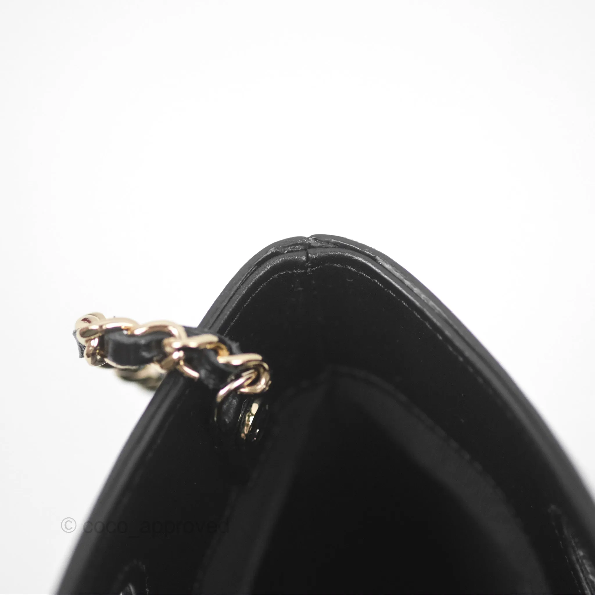 Chanel Nano 31 Black Shiny Calfskin Gold Hardware 24C