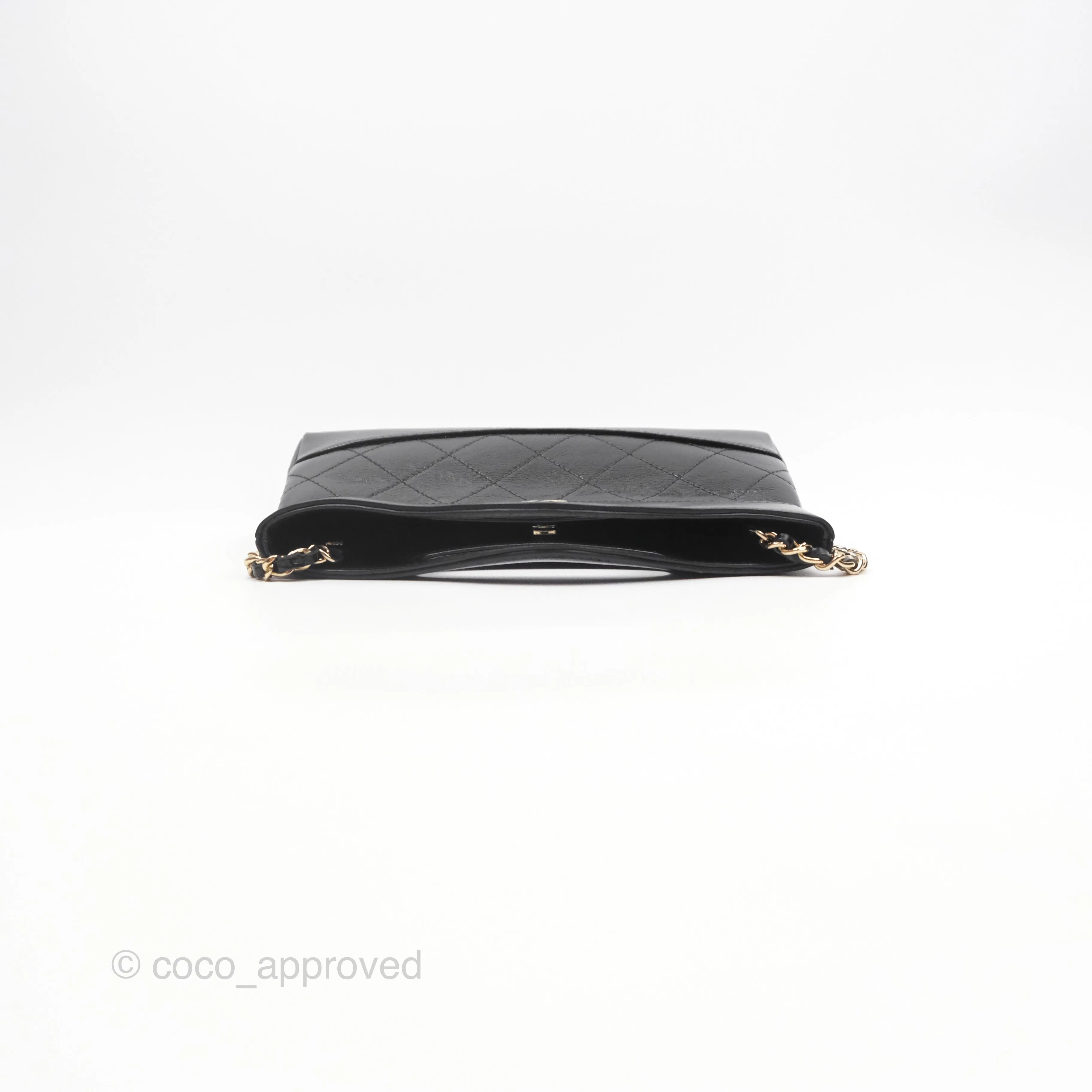 Chanel Nano 31 Black Shiny Calfskin Gold Hardware
