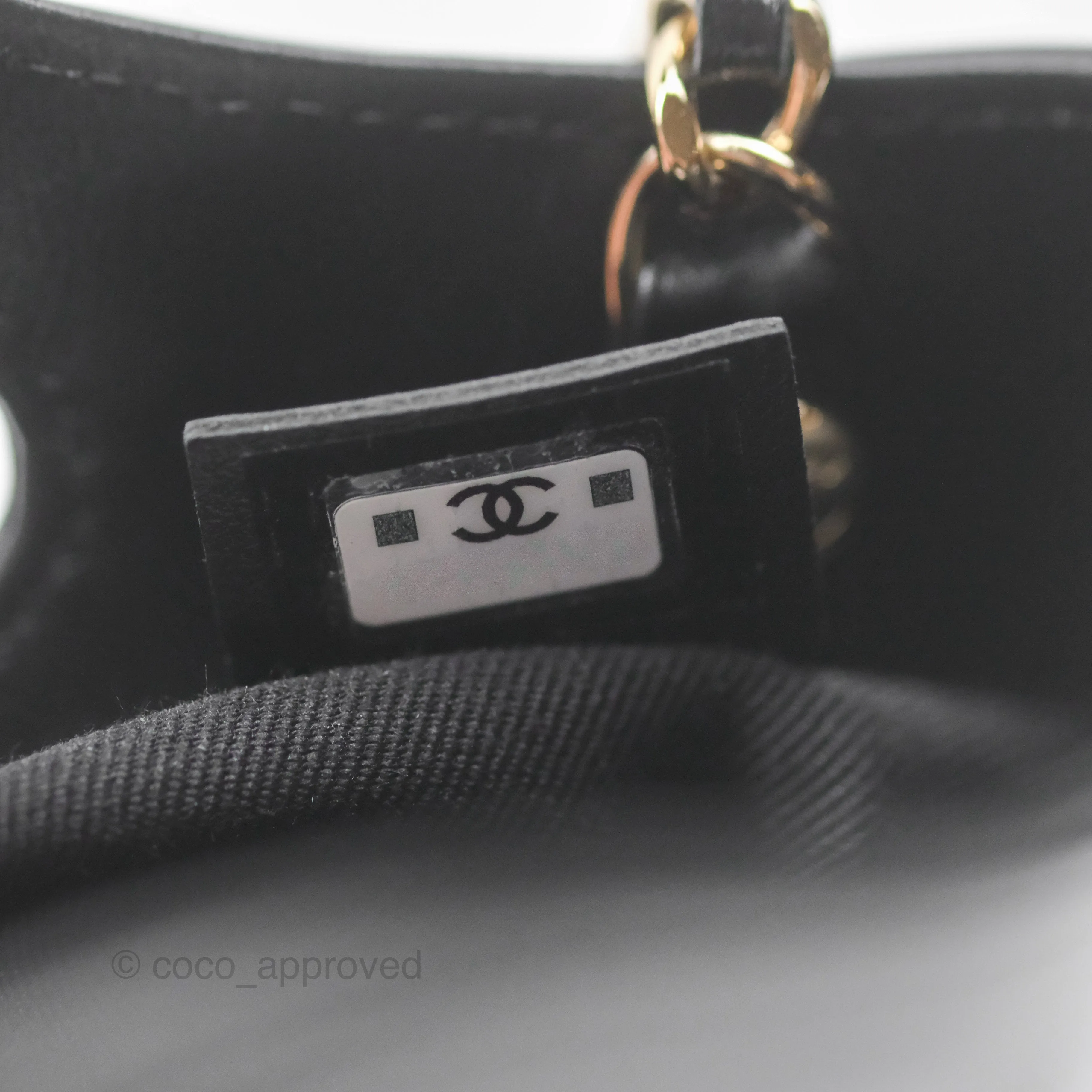 Chanel Nano 31 Black Shiny Calfskin Gold Hardware