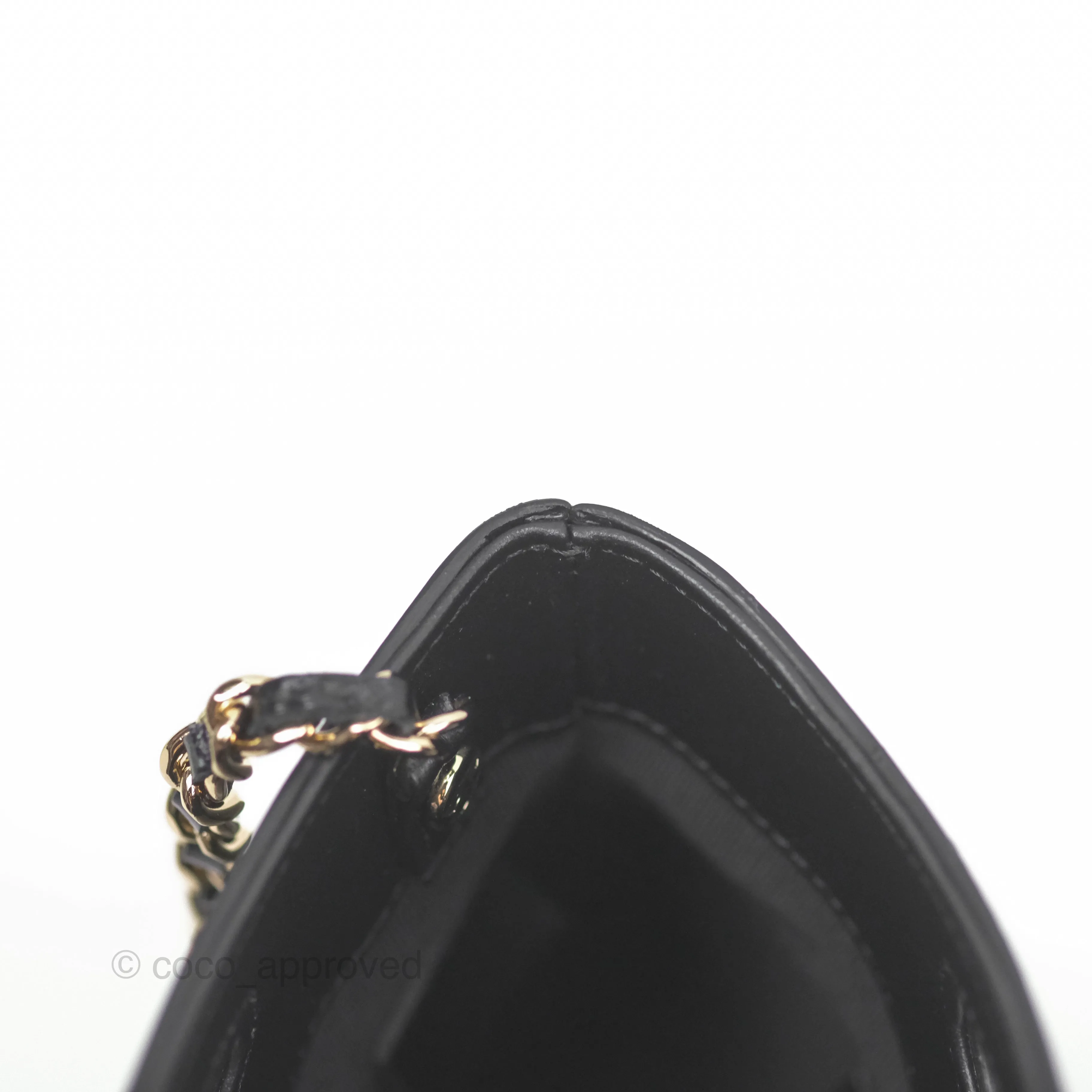 Chanel Nano 31 Black Shiny Calfskin Gold Hardware