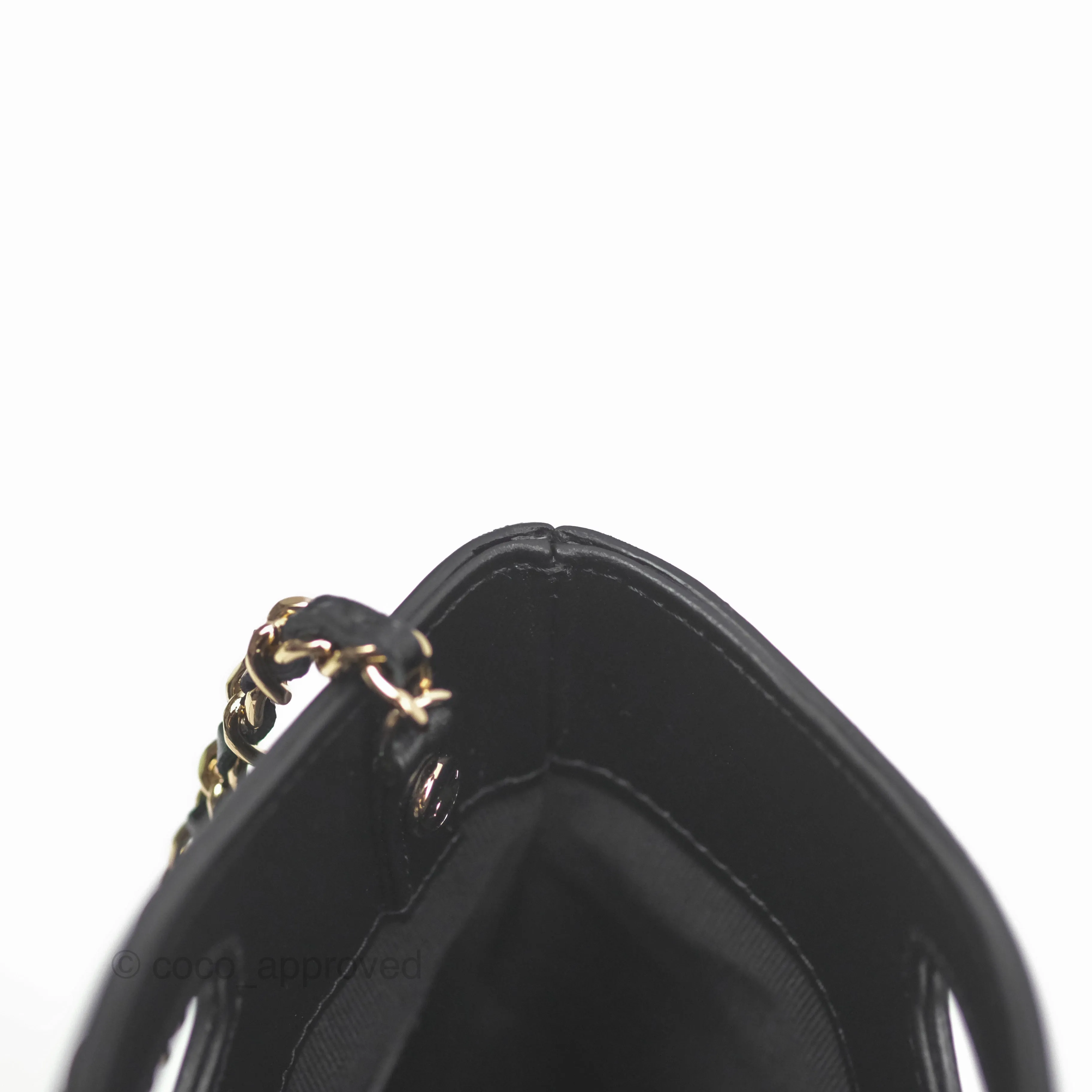 Chanel Nano 31 Black Shiny Calfskin Gold Hardware