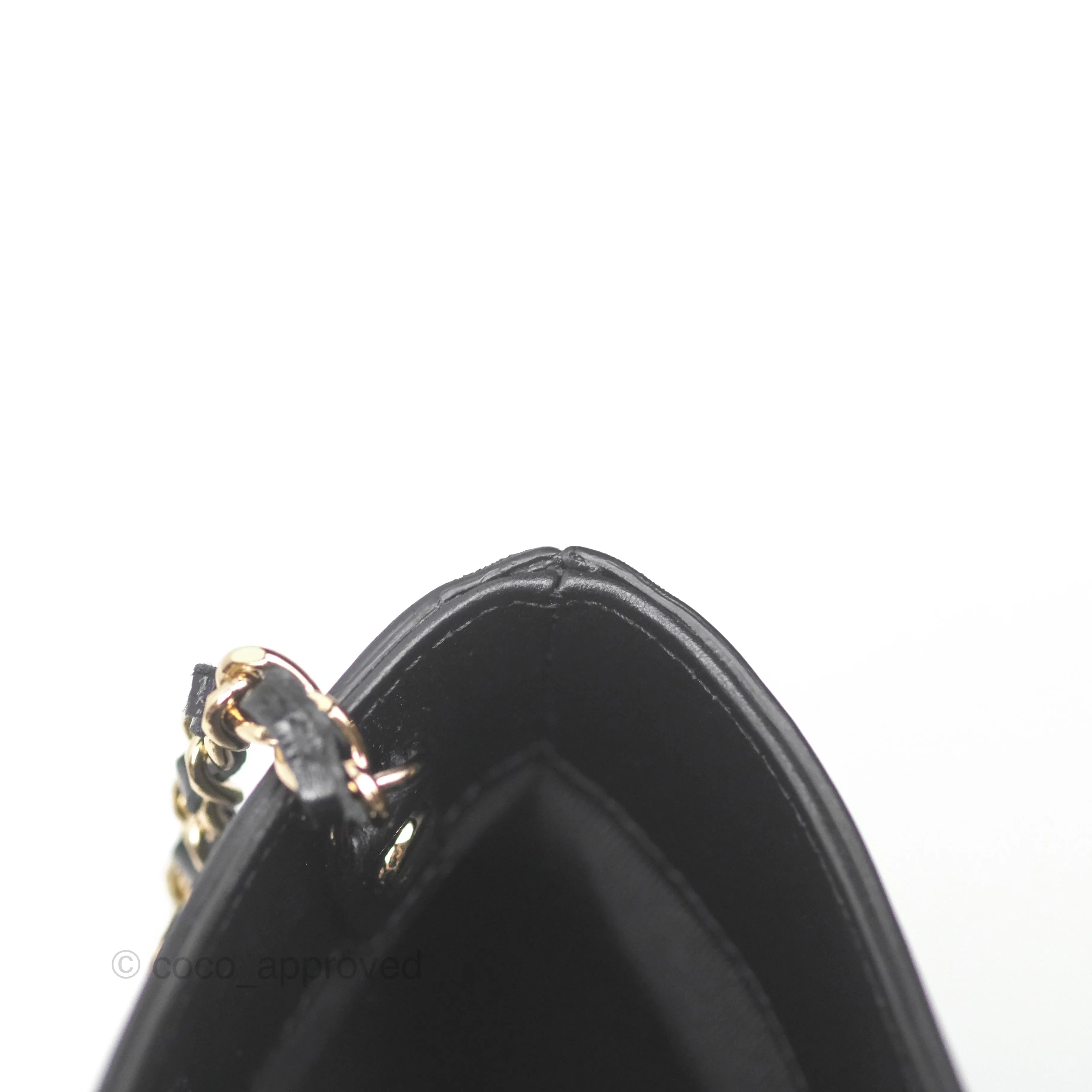 Chanel Nano 31 Black Shiny Calfskin Gold Hardware