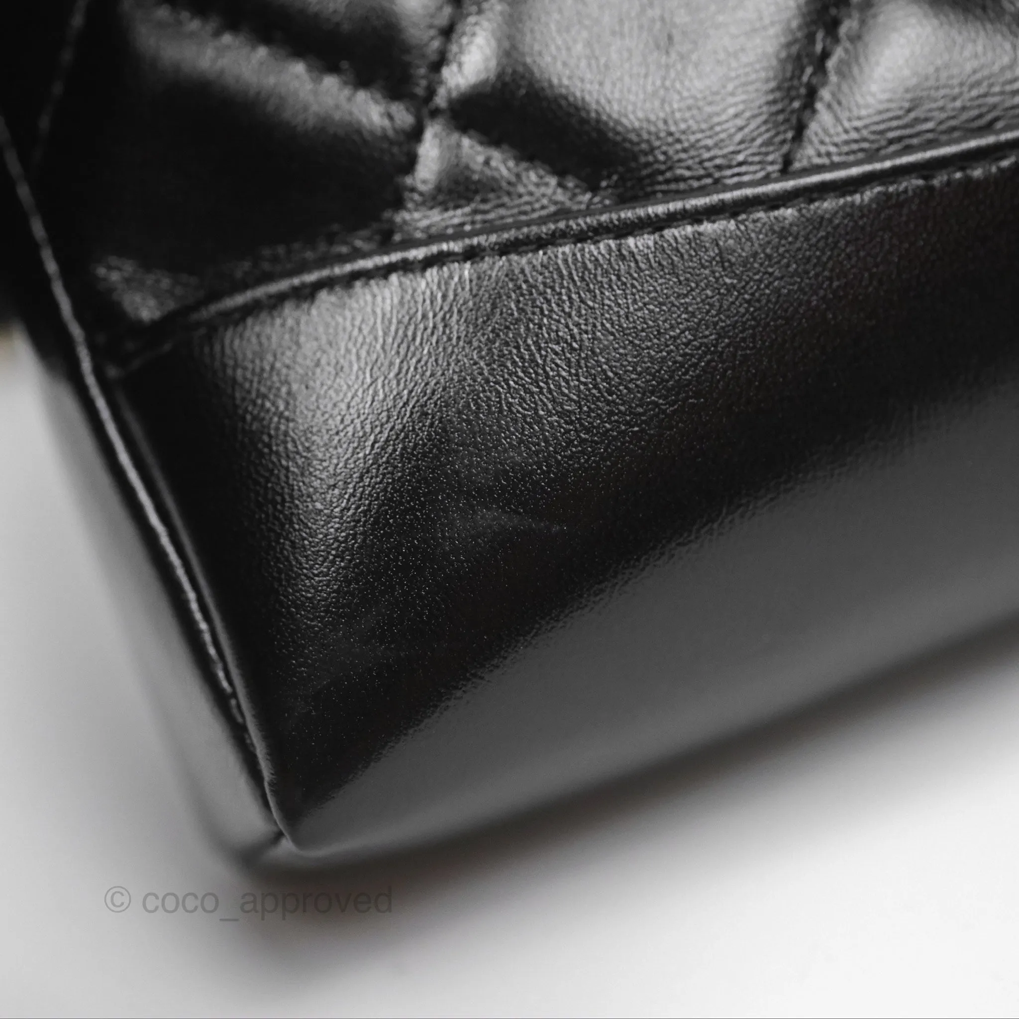 Chanel Nano 31 Black Shiny Lambskin Gold Hardware