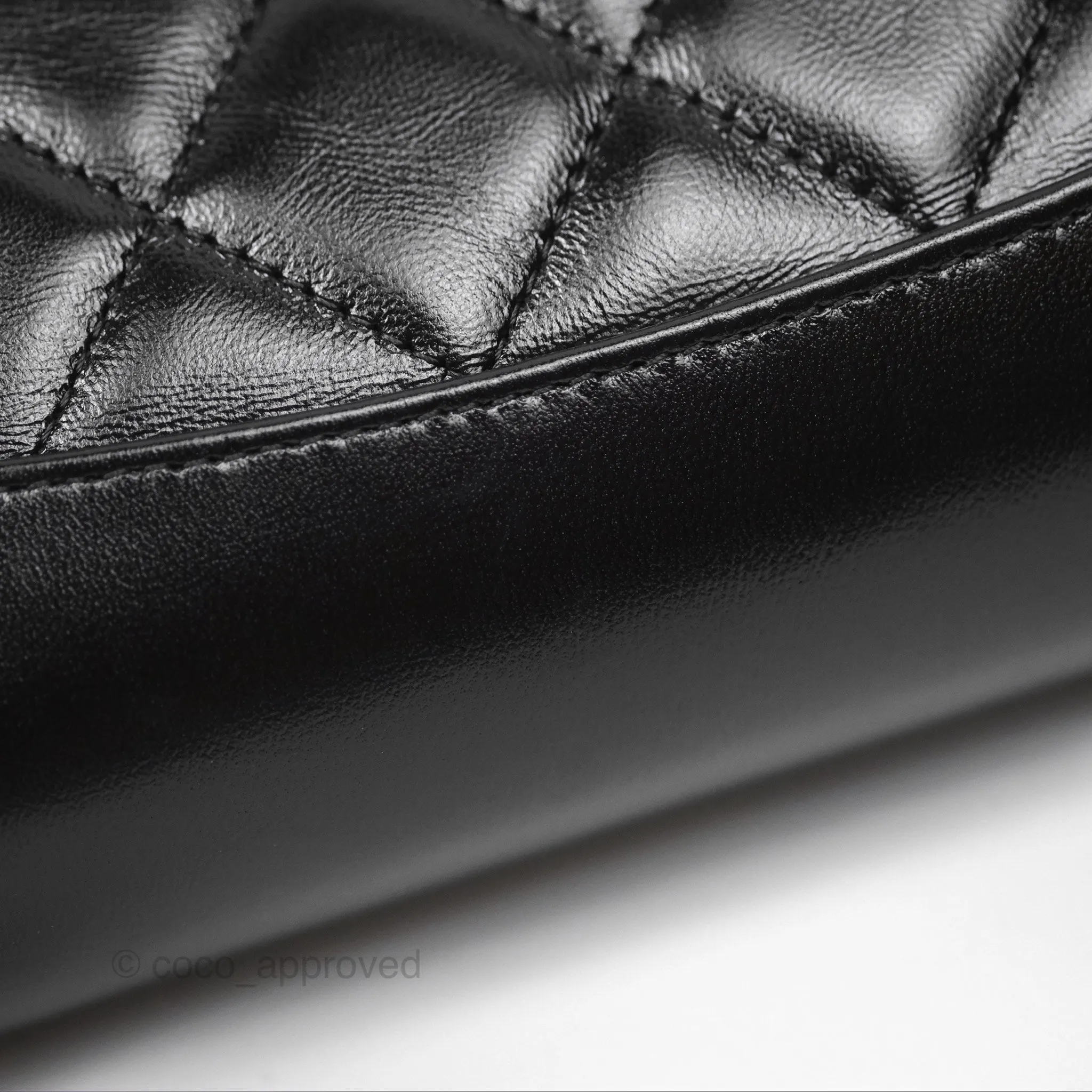 Chanel Nano 31 Black Shiny Lambskin Gold Hardware