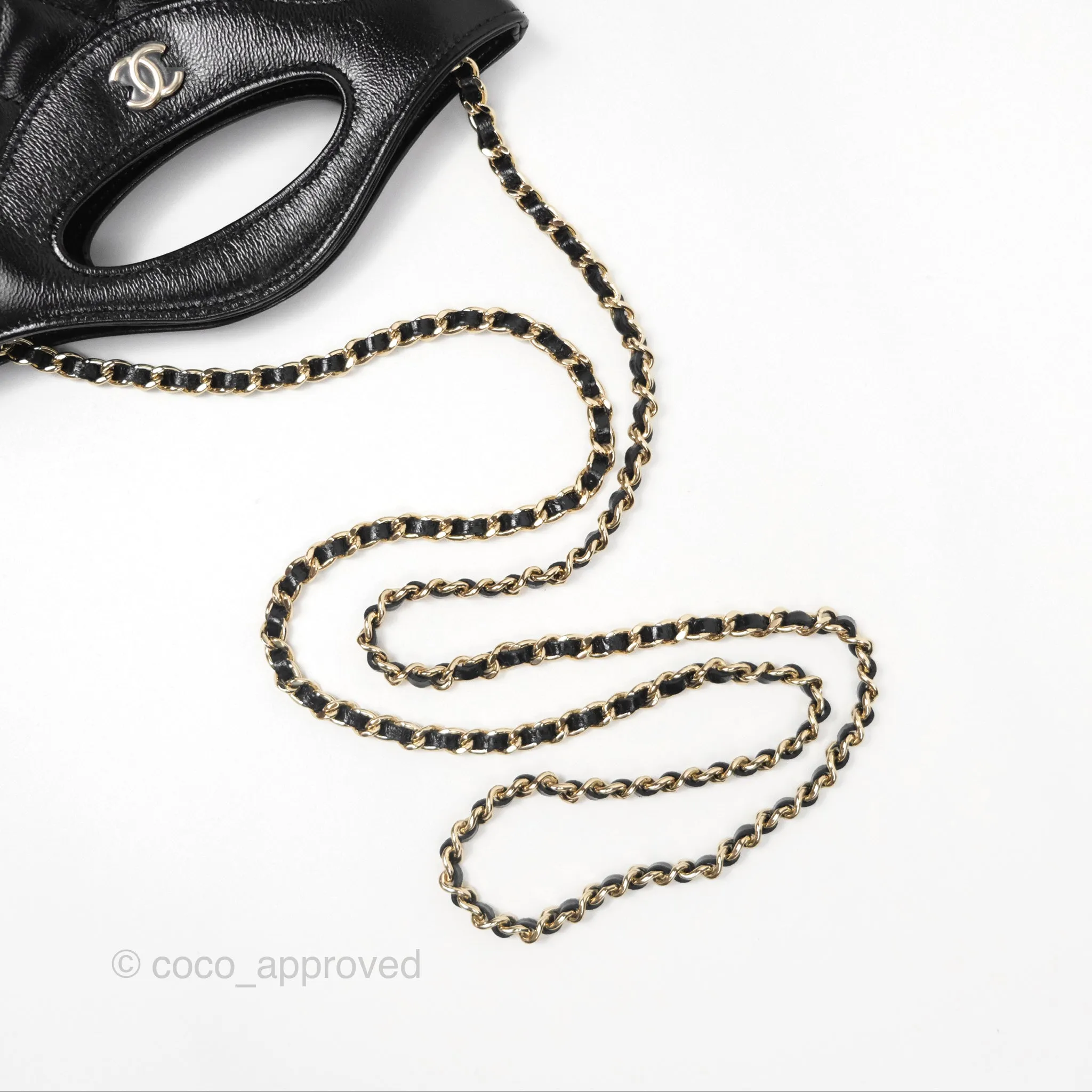 Chanel Nano 31 Black Shiny Lambskin Gold Hardware