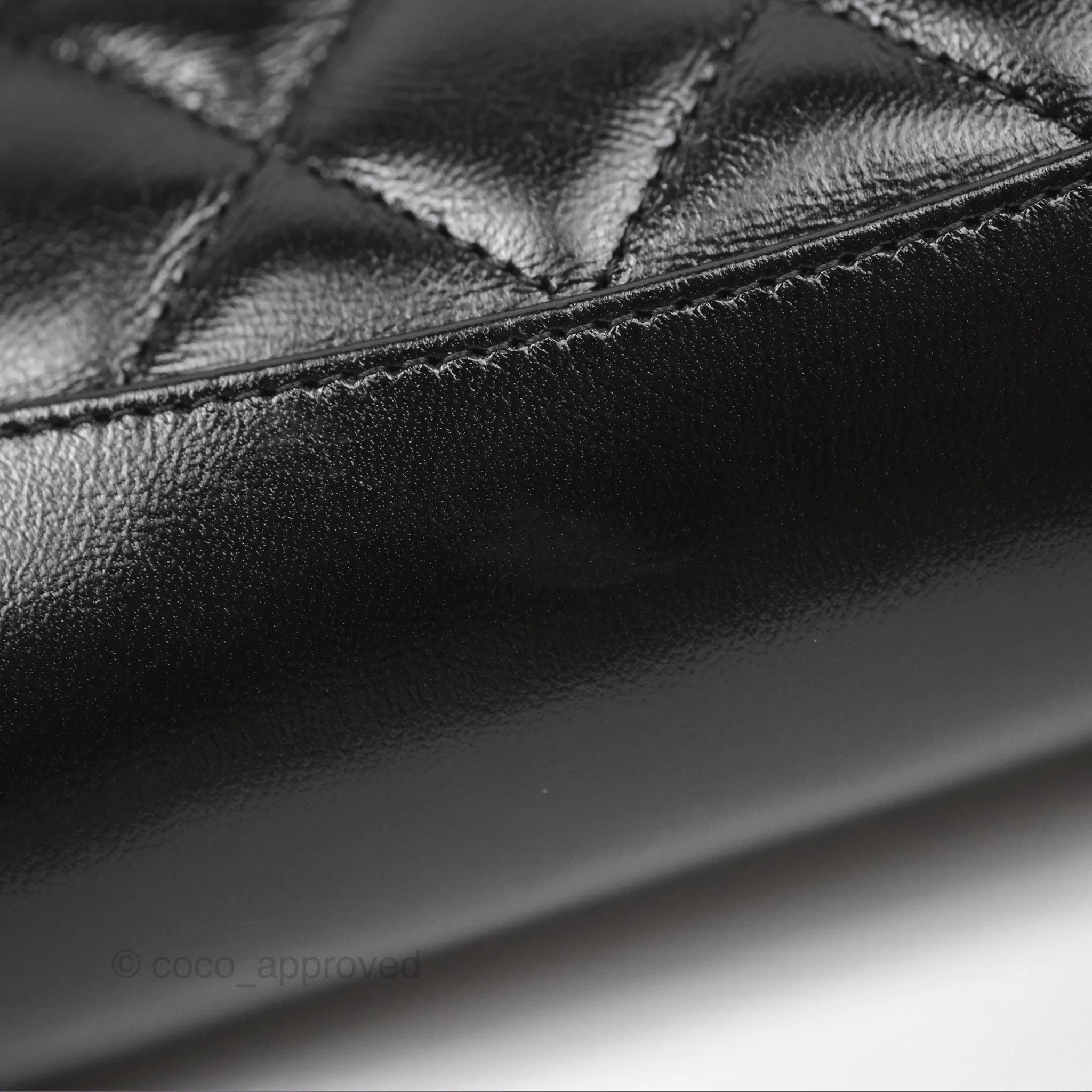 Chanel Nano 31 Black Shiny Lambskin Gold Hardware