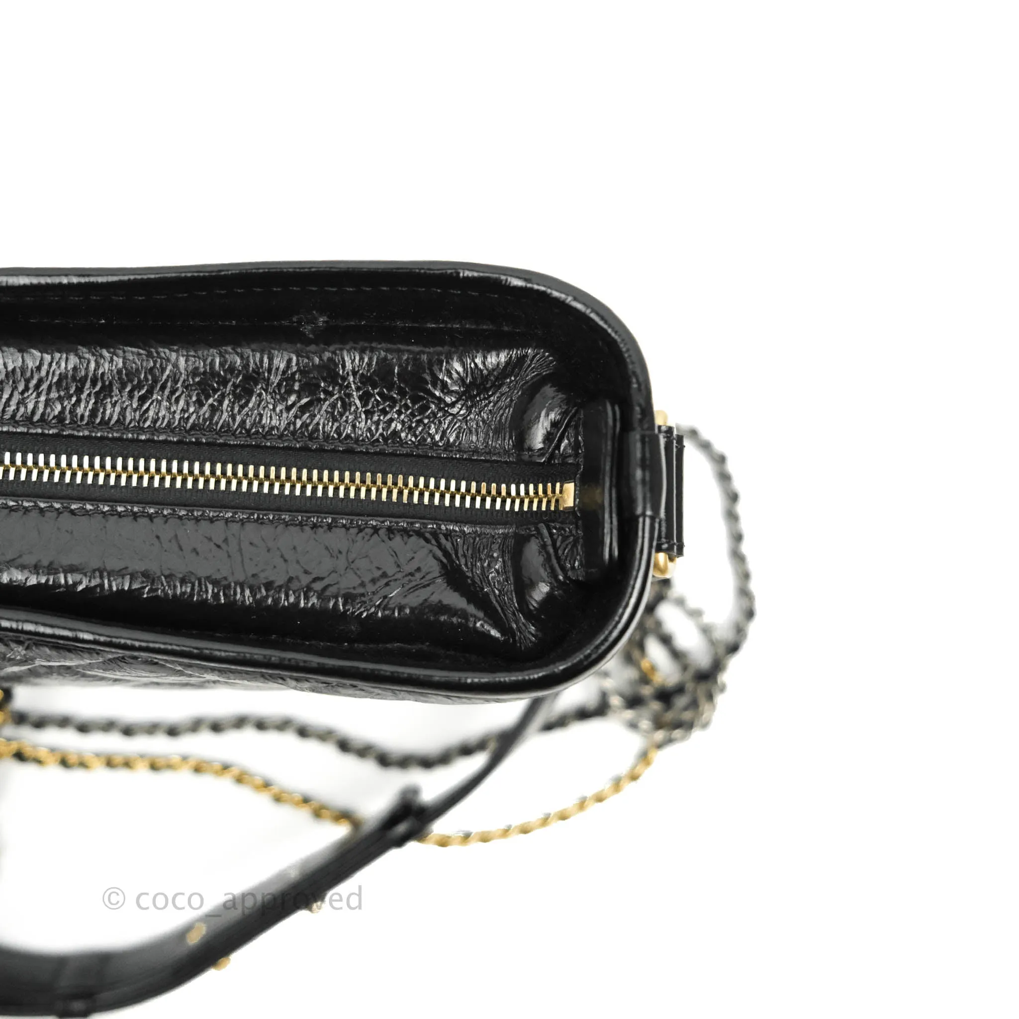 Chanel New Medium Gabrielle Hobo Black Shiny Aged Calfskin Mixed Hardware 20A