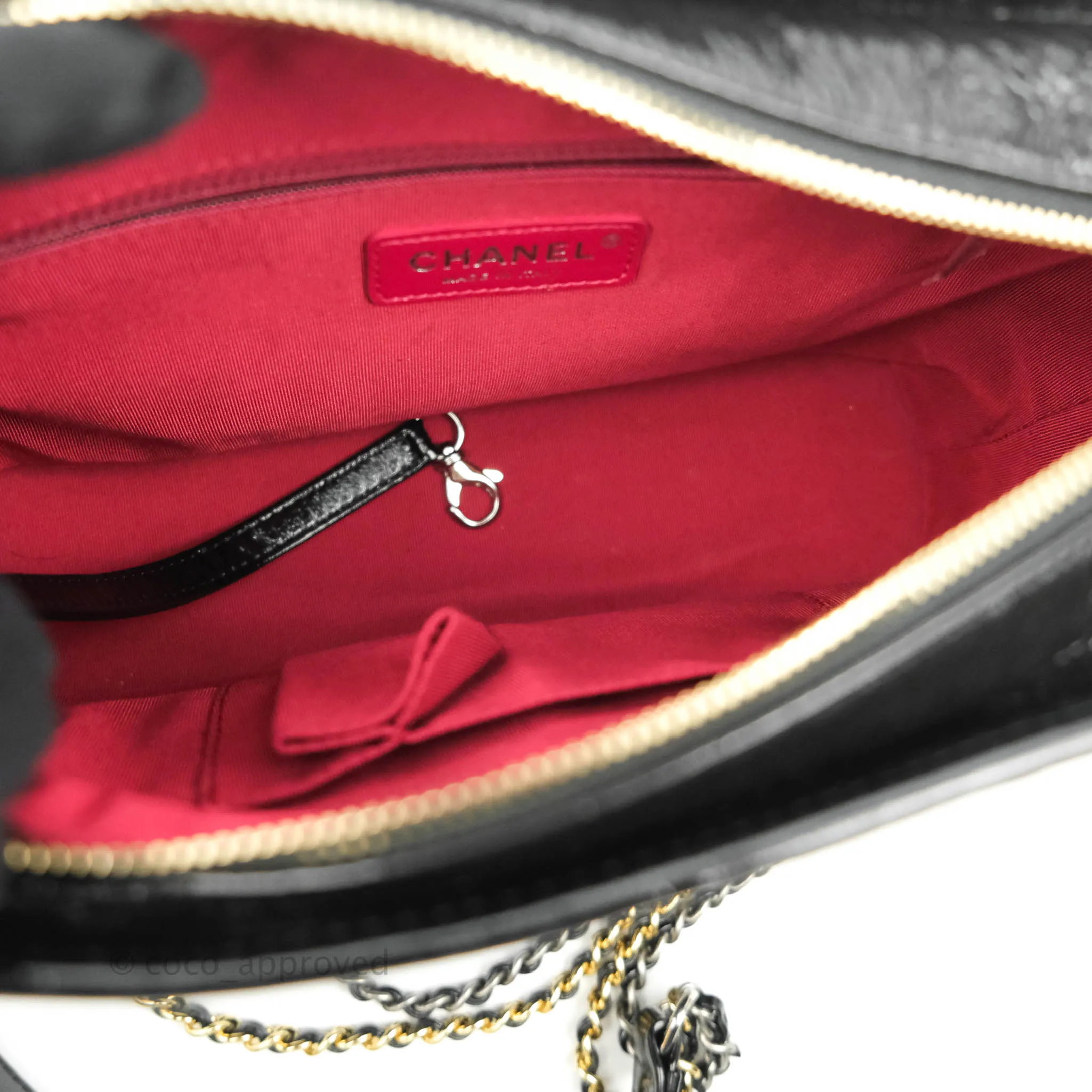 Chanel New Medium Gabrielle Hobo Black Shiny Aged Calfskin Mixed Hardware 20A