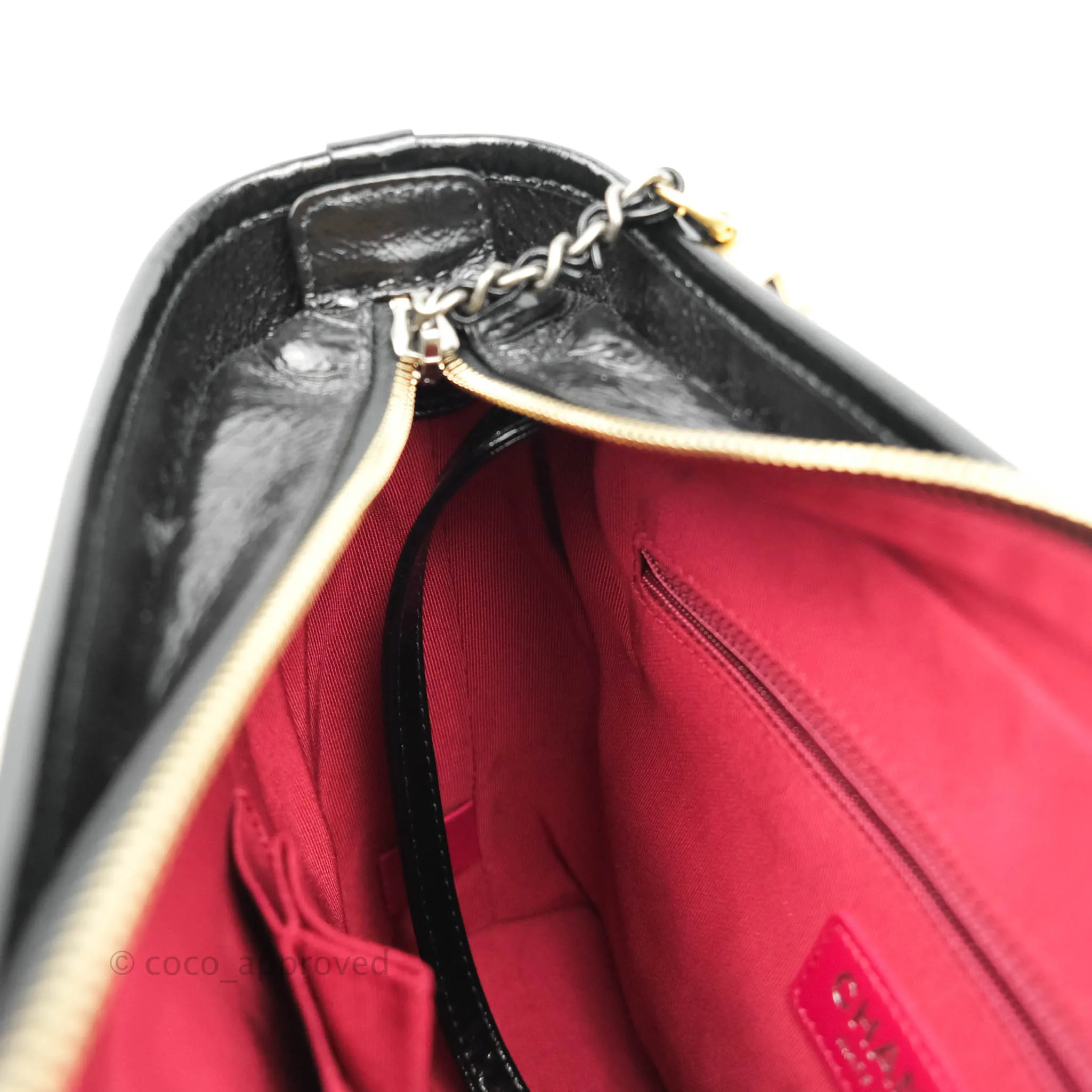 Chanel New Medium Gabrielle Hobo Black Shiny Aged Calfskin Mixed Hardware 20A