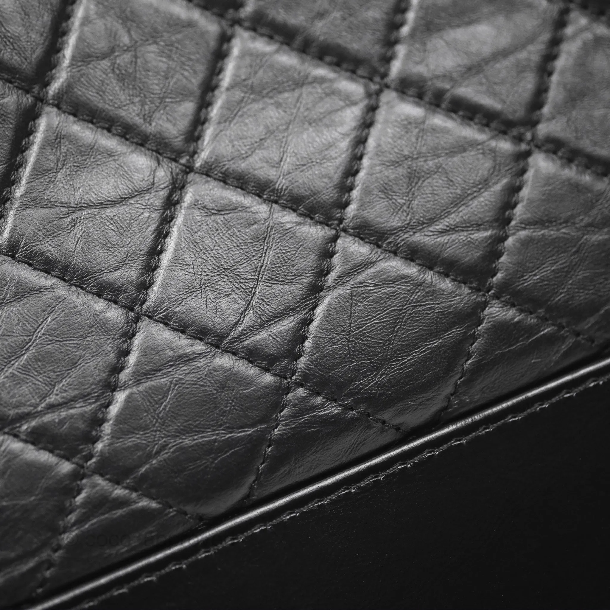 Chanel New Medium Gabrielle Hobo Quilted Black Aged Calfskin