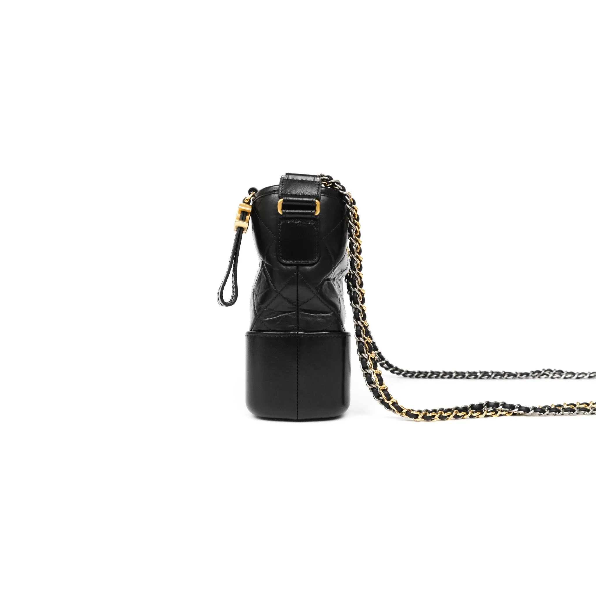 Chanel New Medium Gabrielle Hobo Quilted Black Aged Calfskin