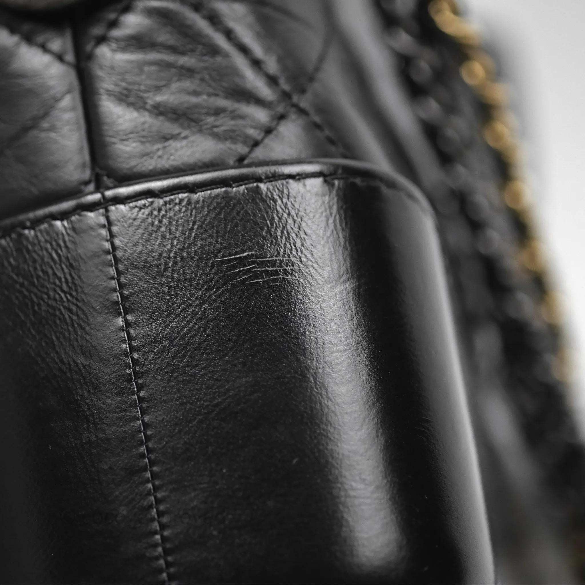 Chanel New Medium Gabrielle Hobo Quilted Black Aged Calfskin