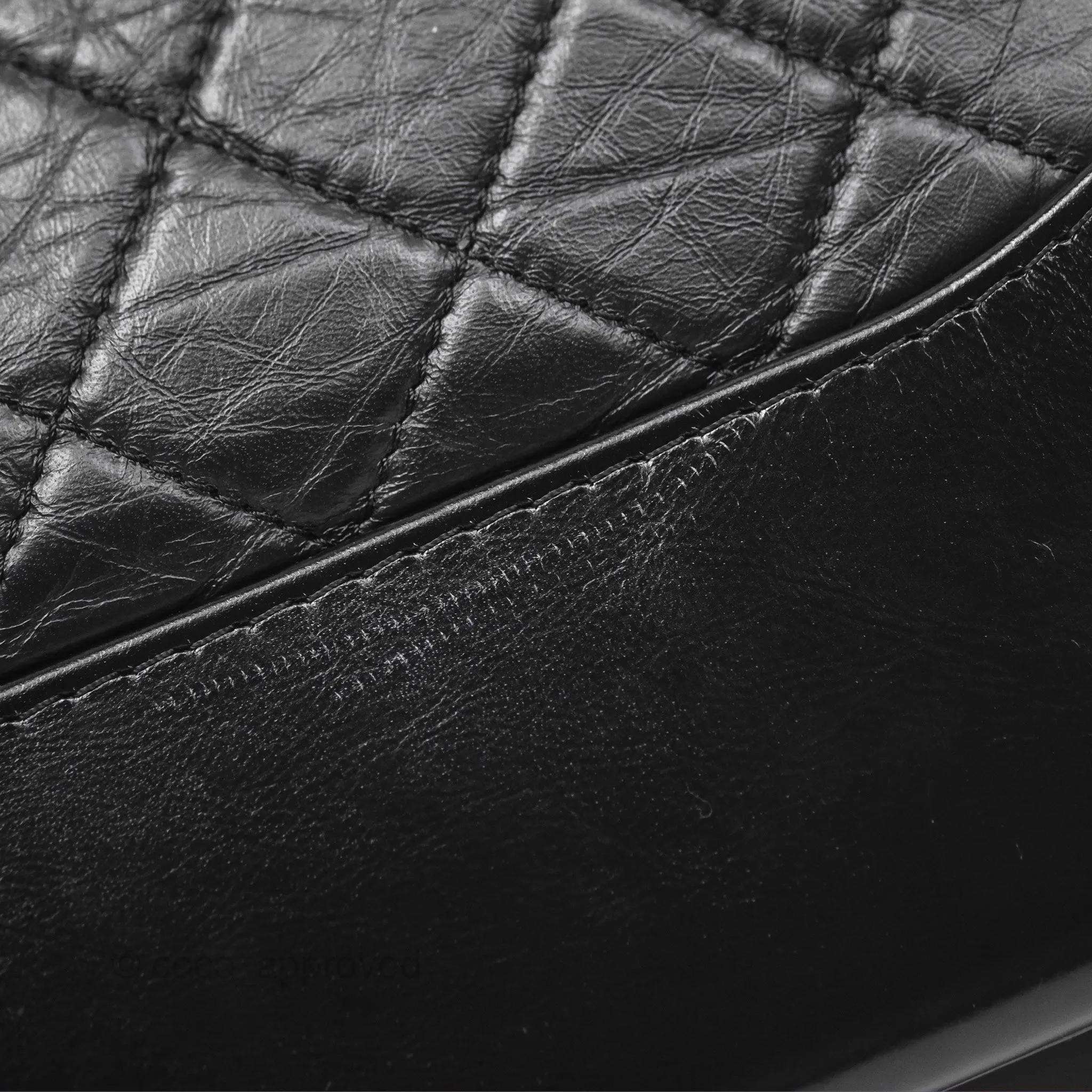 Chanel New Medium Gabrielle Hobo Quilted Black Aged Calfskin