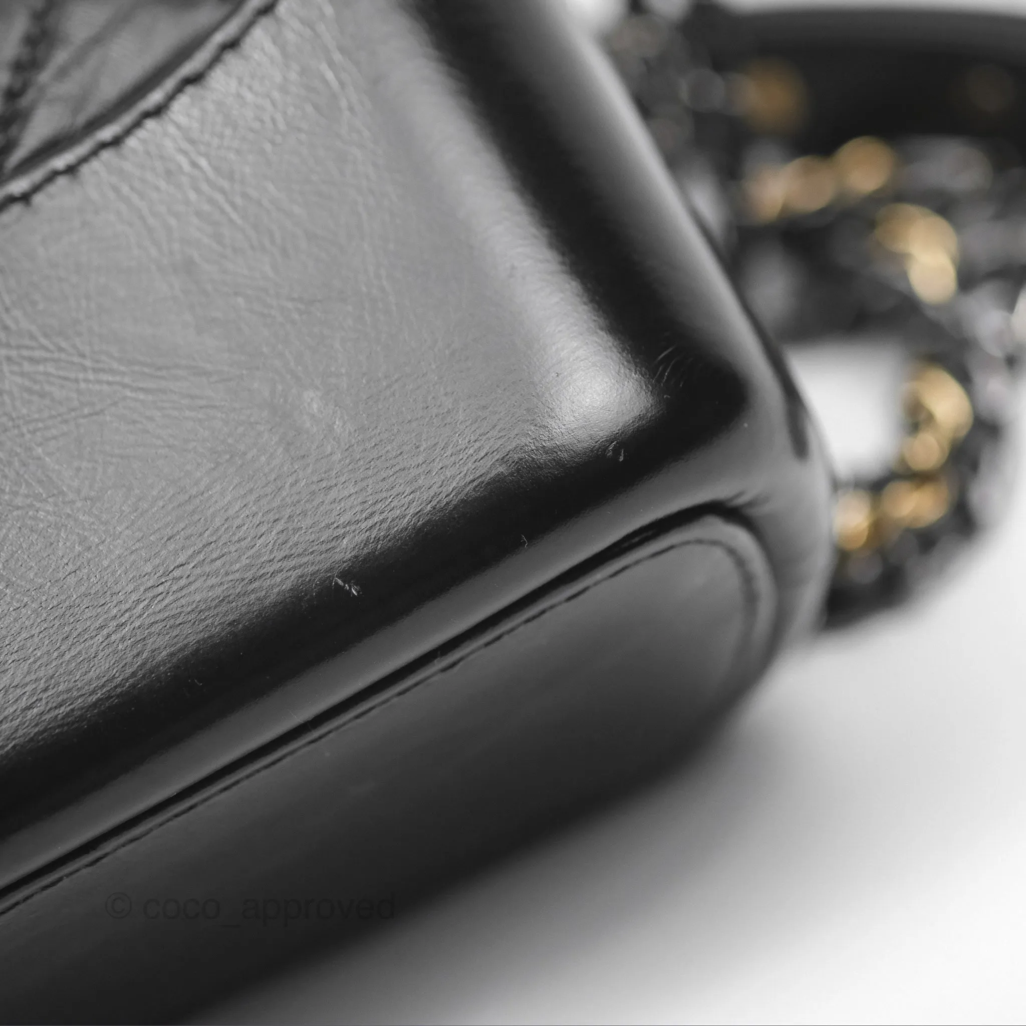 Chanel New Medium Gabrielle Hobo Quilted Black Aged Calfskin