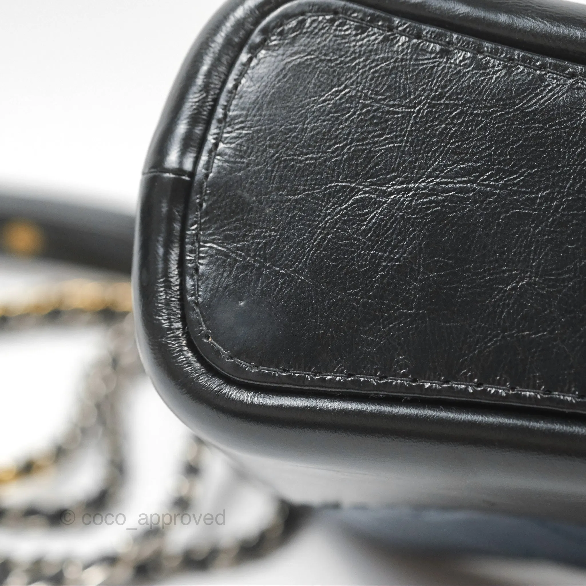 Chanel New Medium Gabrielle Hobo Quilted Navy Black Aged Calfskin