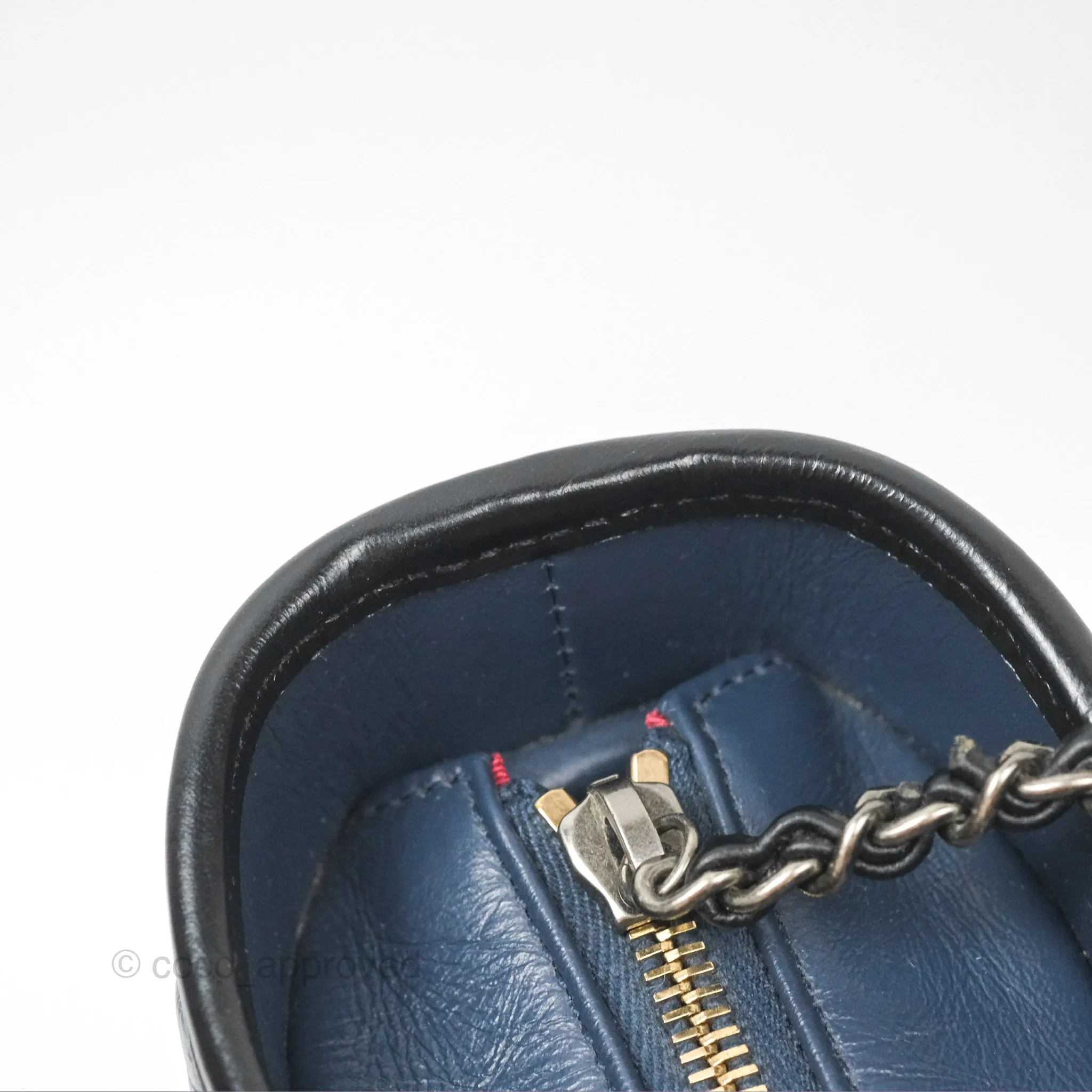 Chanel New Medium Gabrielle Hobo Quilted Navy Black Aged Calfskin