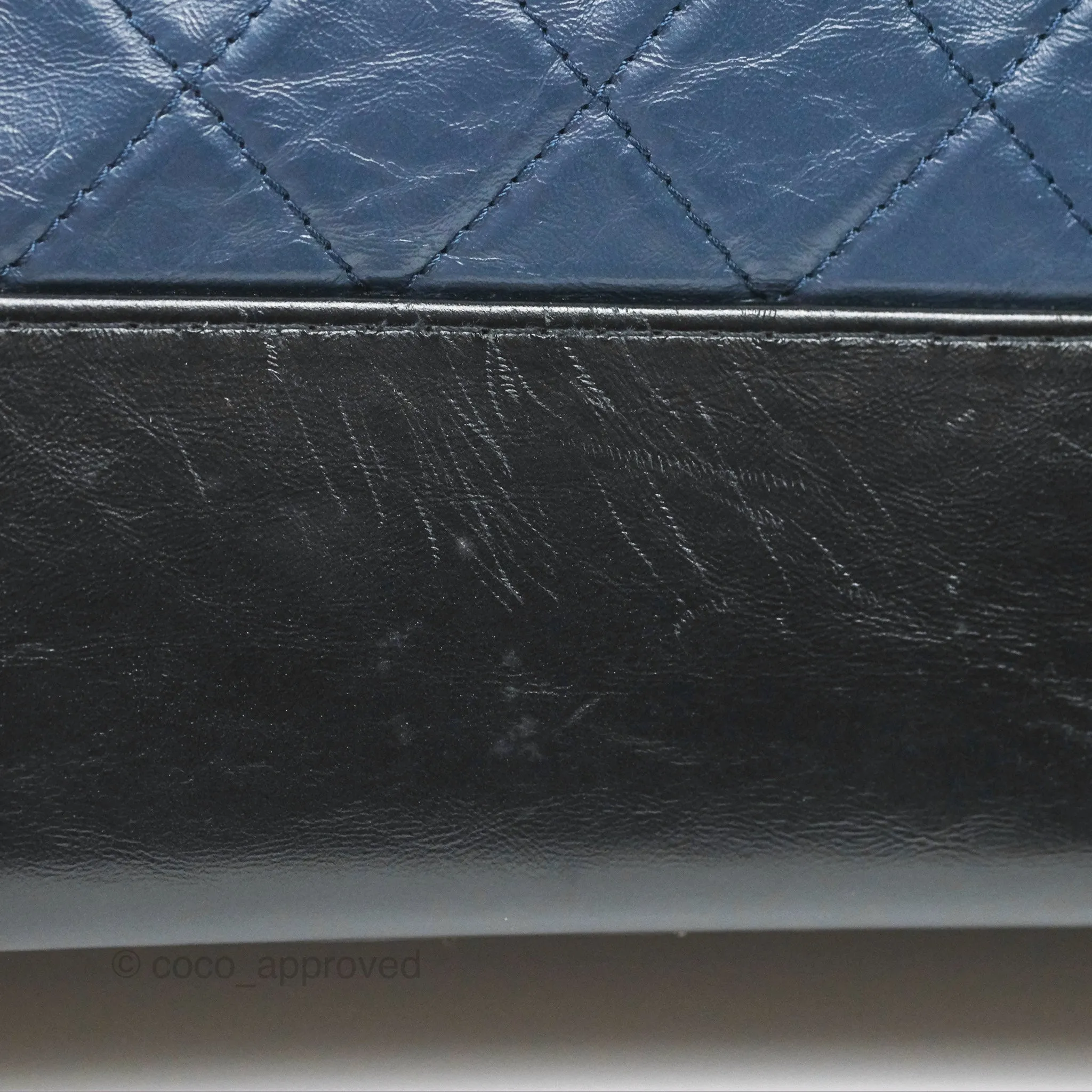 Chanel New Medium Gabrielle Hobo Quilted Navy Black Aged Calfskin