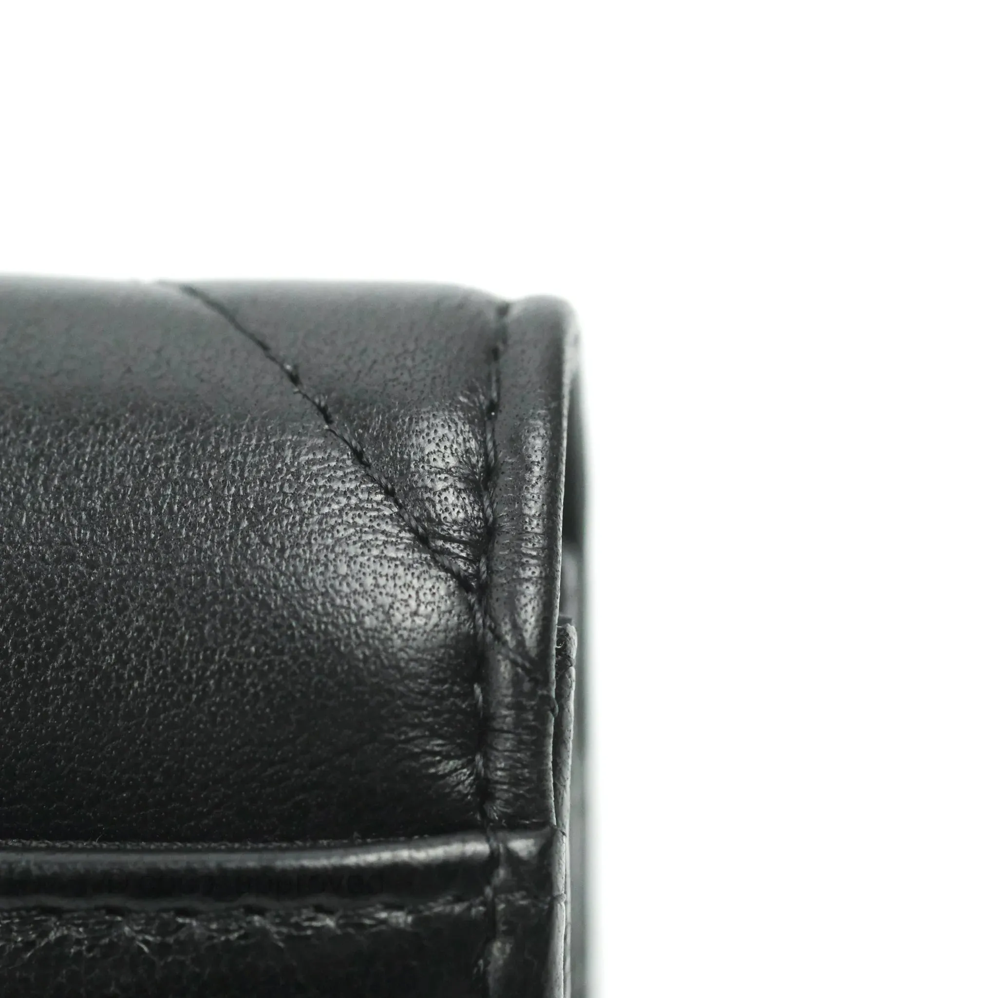 Chanel Quilted 19 Flap Wallet Black Lambskin