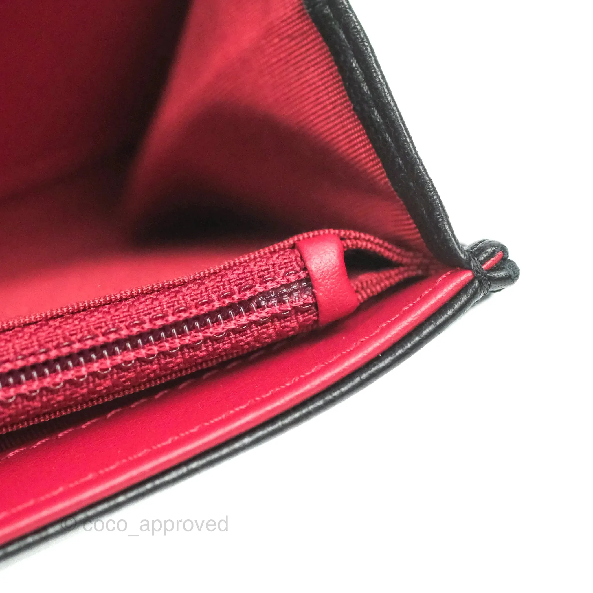 Chanel Quilted 19 Flap Wallet Black Lambskin