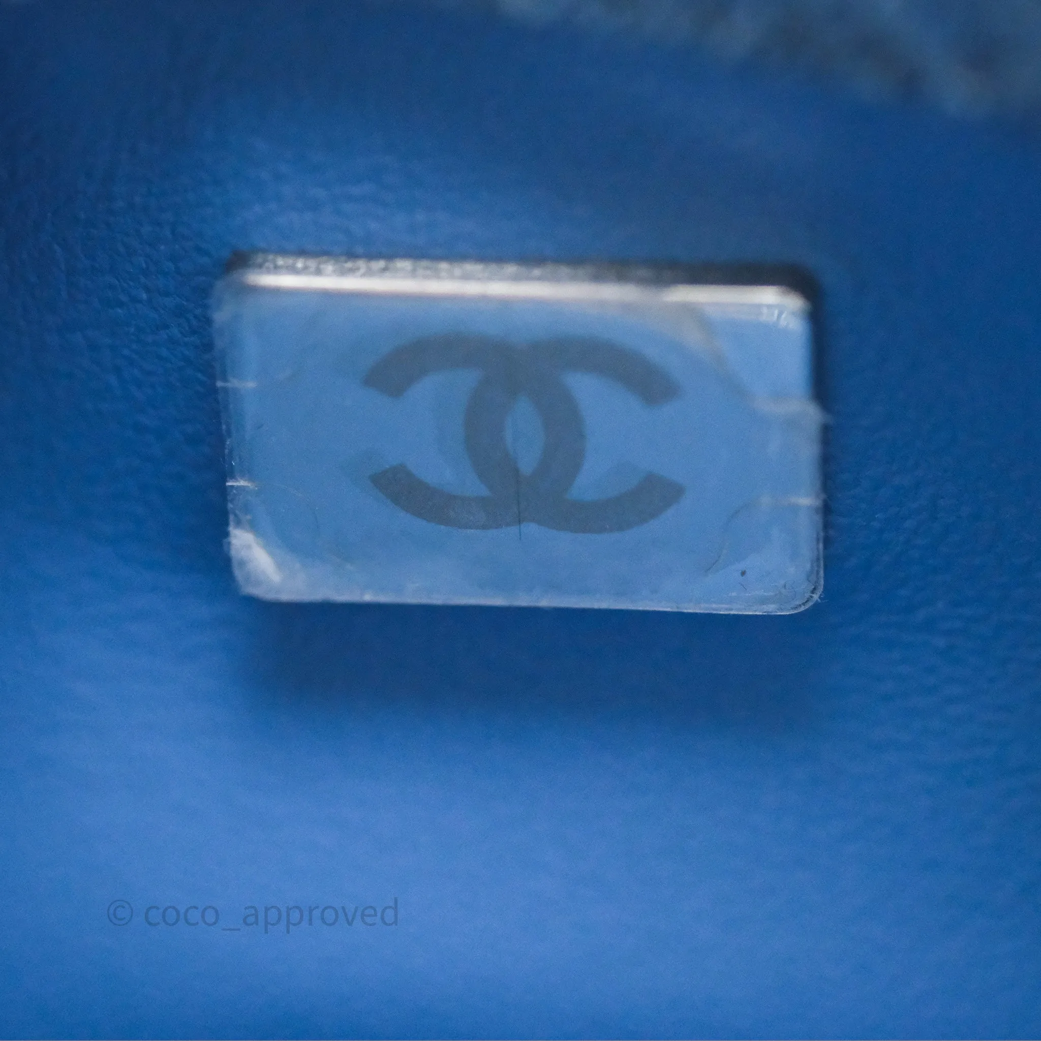Chanel Quilted Camellia Printed Heart Crush Mini Flap Bag Blue Denim Aged Silver Hardware
