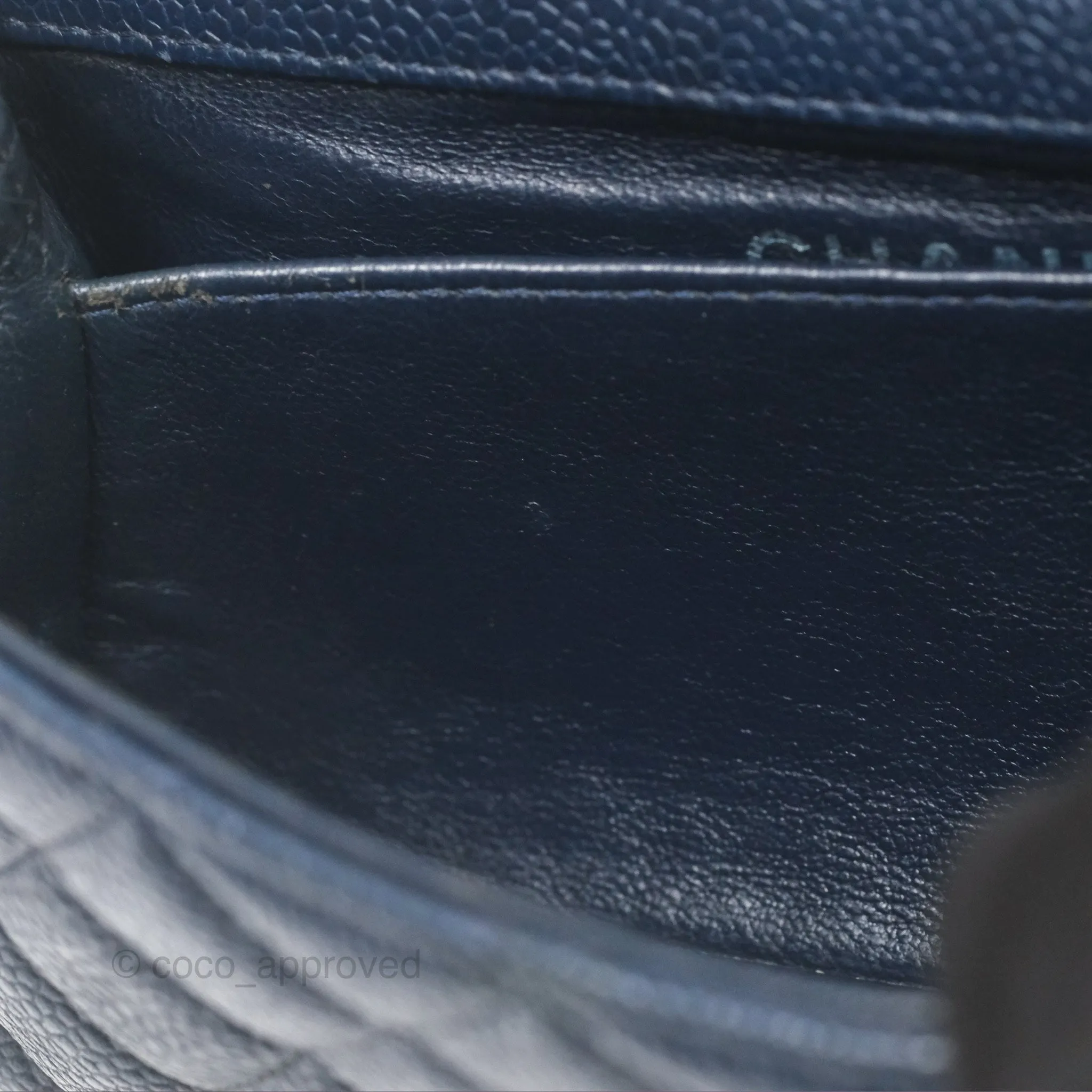 Chanel Quilted Extra Mini Rectangular Flap Dark Navy Caviar Silver Hardware