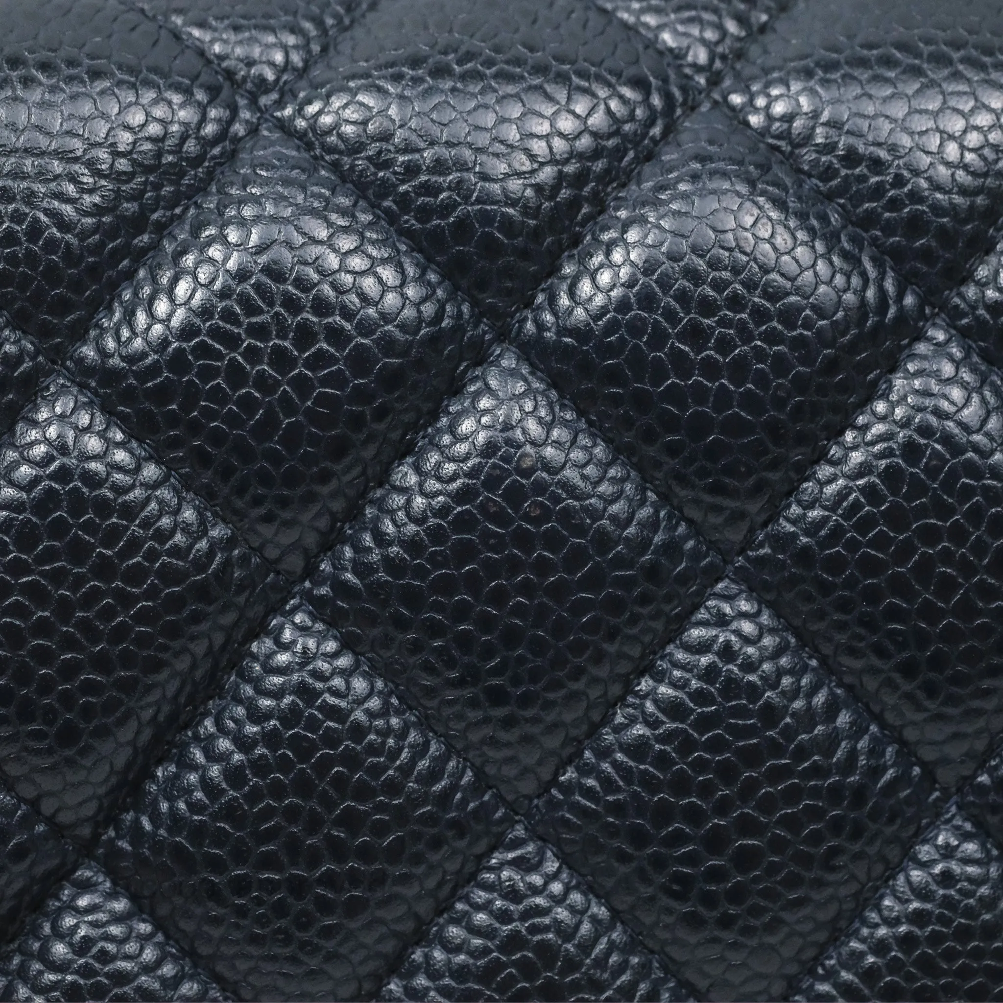 Chanel Quilted Extra Mini Rectangular Flap Dark Navy Caviar Silver Hardware