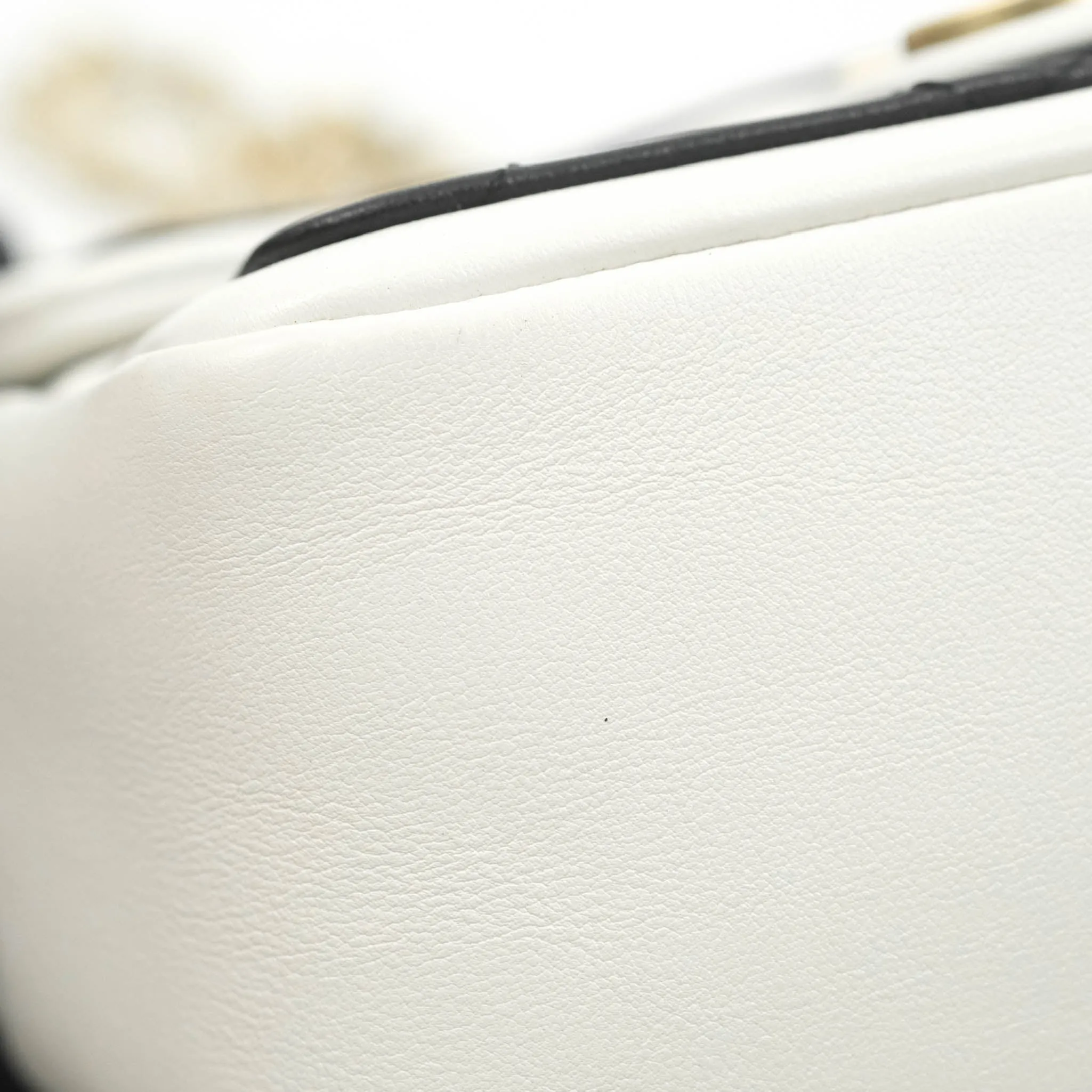 Chanel Quilted Graphic Mini Flap Bag Black White Gold Hardware