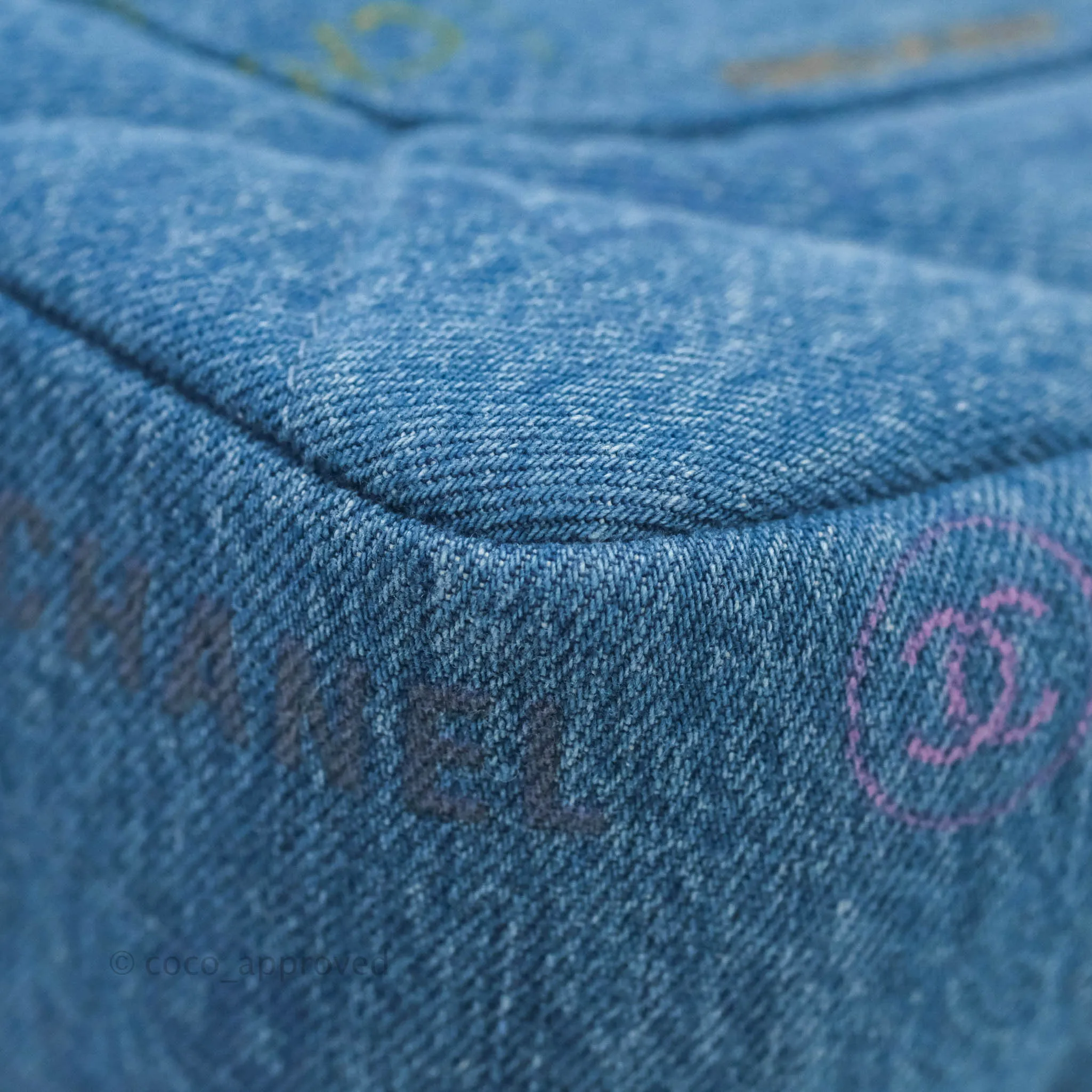 Chanel Quilted Large Denim Mood Flap Blue Multicolor 22P