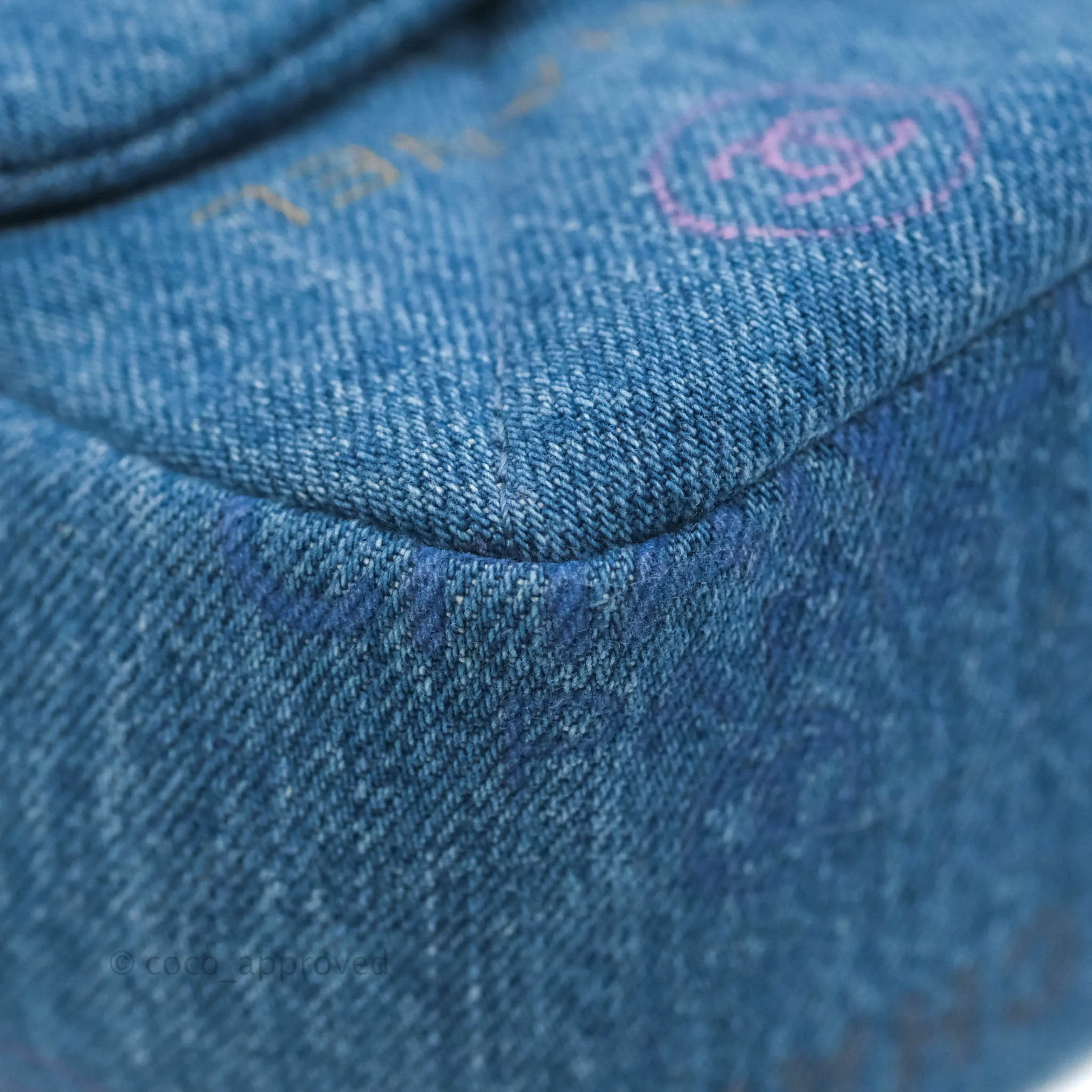 Chanel Quilted Large Denim Mood Flap Blue Multicolor 22P